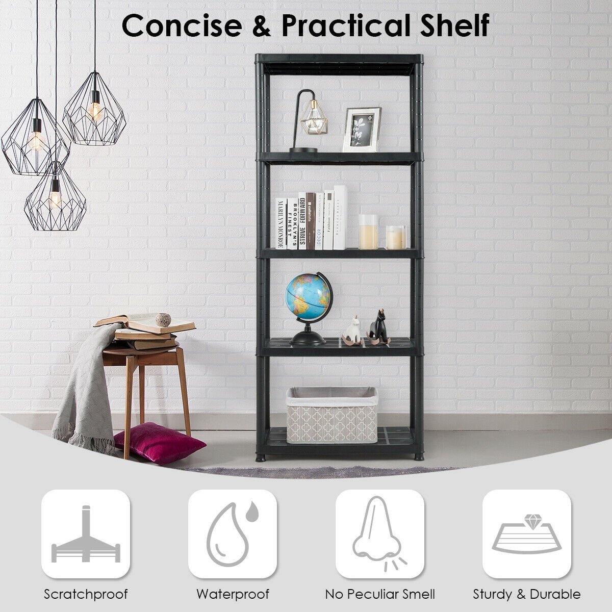 Slickblue D-CO-99926WH Free-Standing-Shelving - View #4