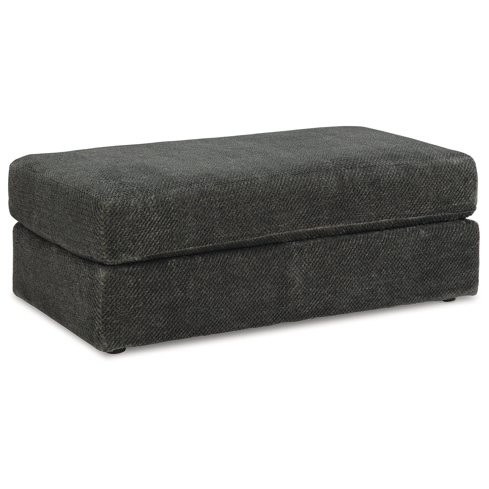 Signature Design by Ashley 3140208 Karinne Oversized Polyester Ottoman with Non-Skid Legs in Smoke Gray