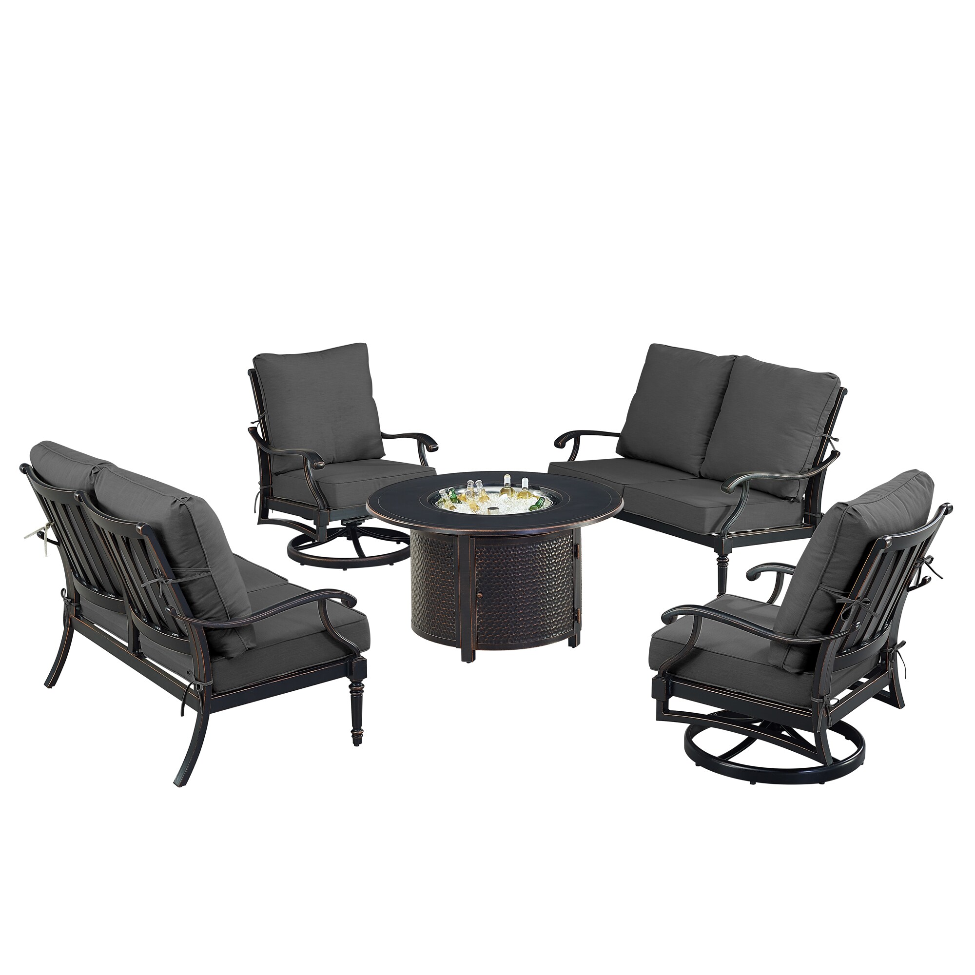 Oakland Living SHACO2LS2CHMATERABKC Patio-Conversation-Sets - View #4