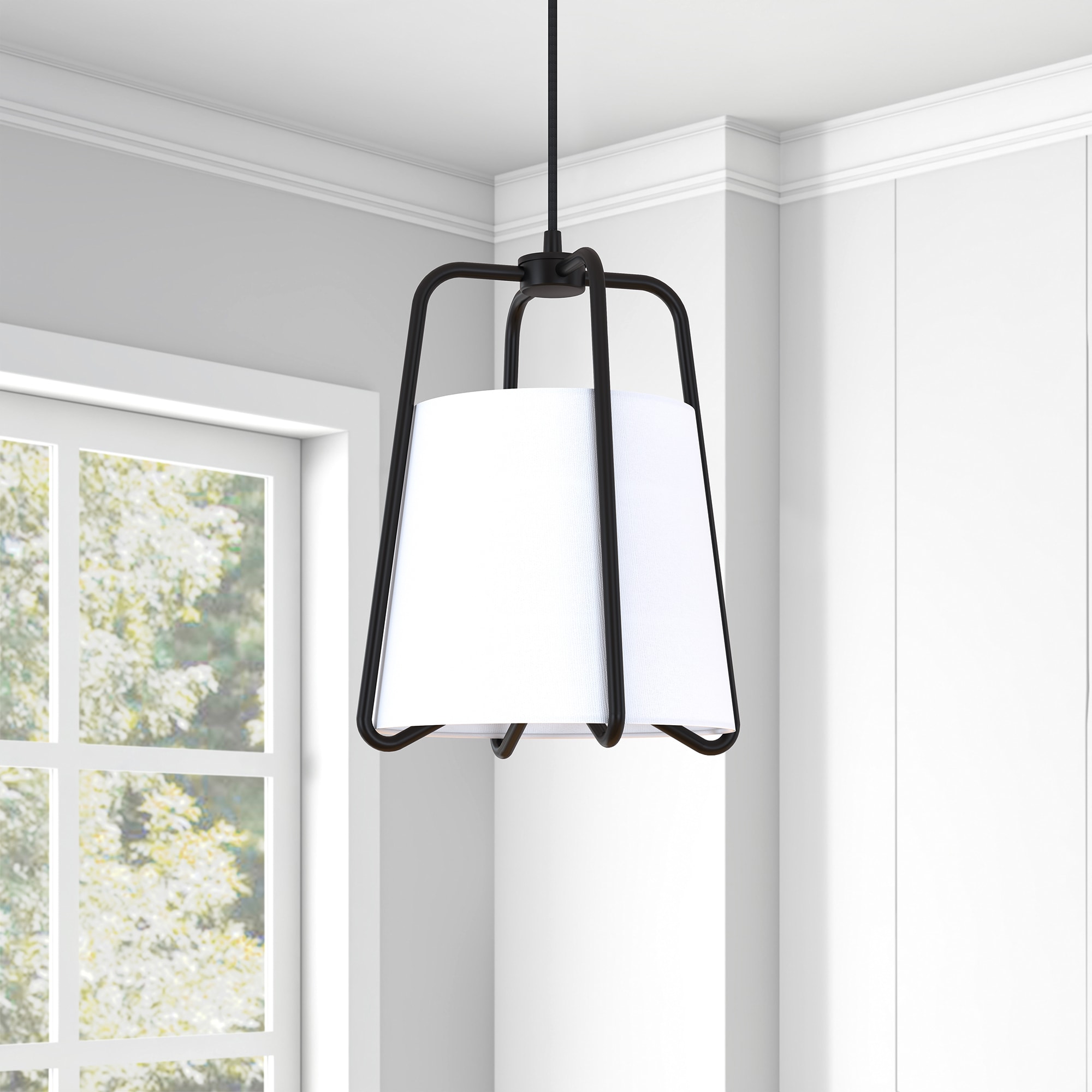 Hailey Home PD0351 Henri Blackened bronze Traditional Bowl Medium (10-22 inches) Hanging Pendant light