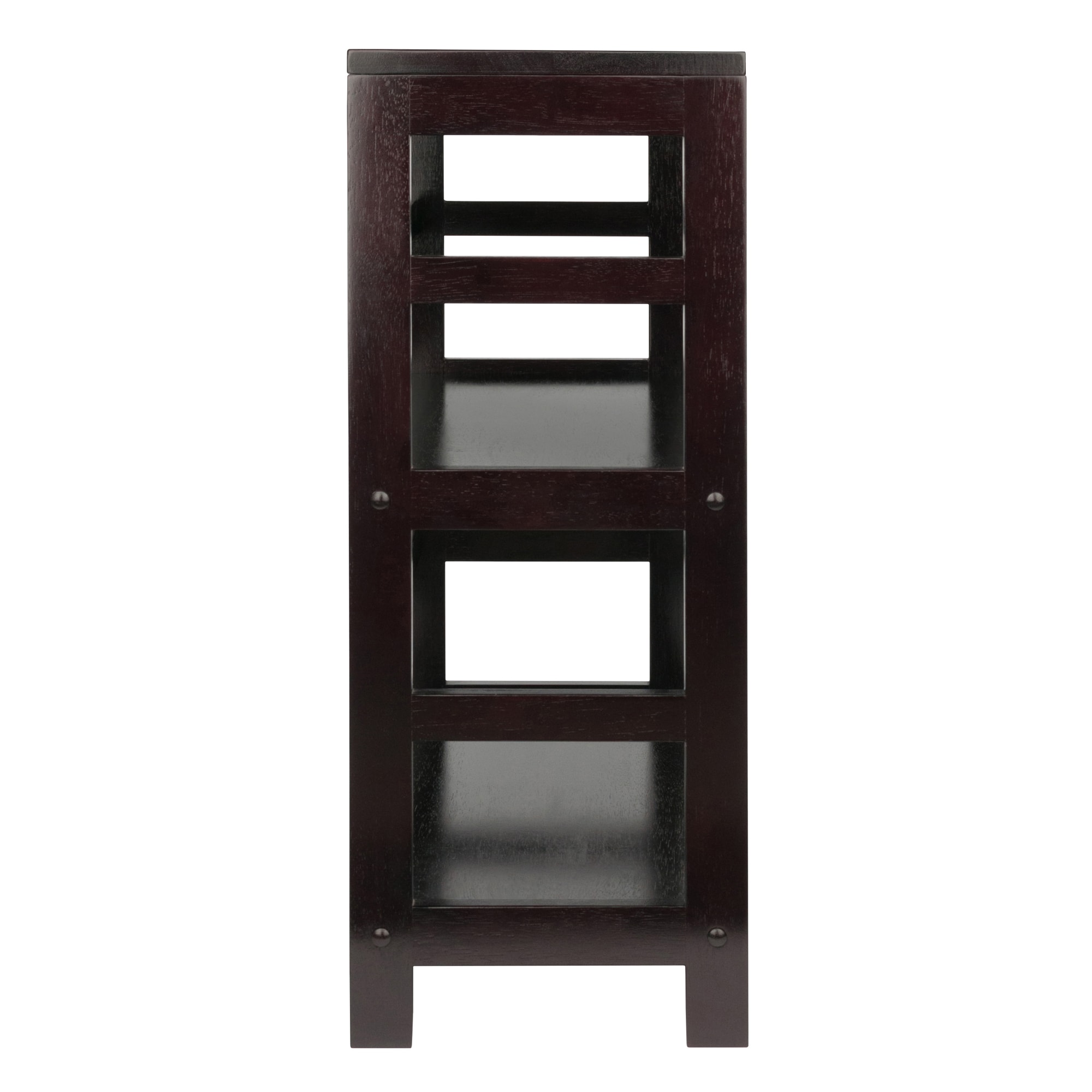 Winsome Wood Leo Espresso Wood 2-Shelf Bookcase (25.2-in W x 29.21-in H ...