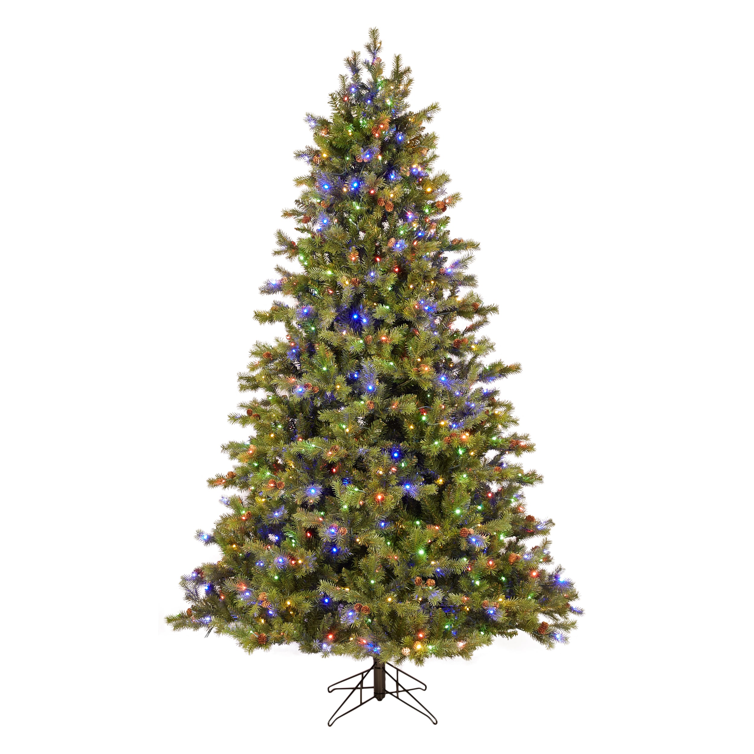 Pre-Lit Victorian Pine 5ft Multi-Function Christmas Tree 300 Warm LED Lights New 