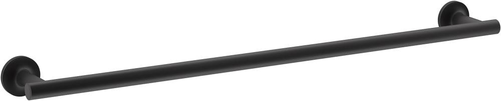 KOHLER K-14436-BL Purist 25-in Matte Black Wall mount Single Towel Bar