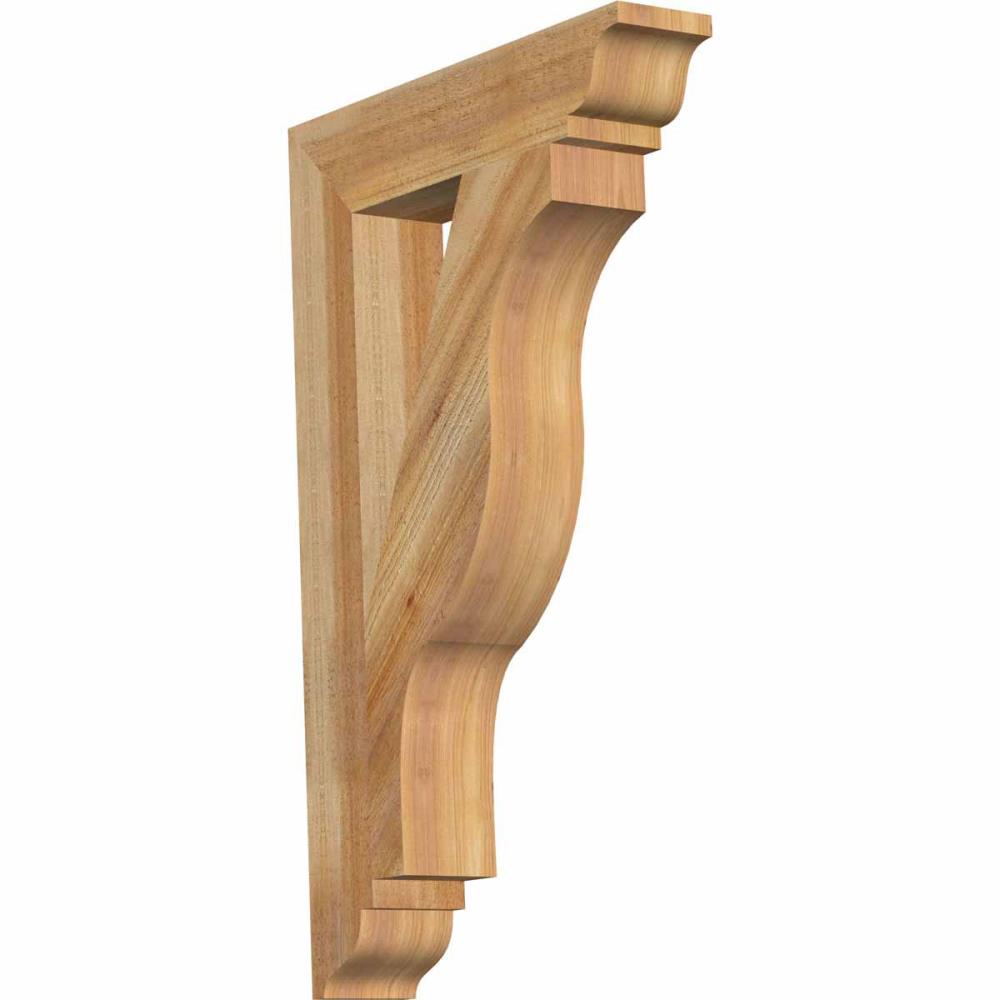 Ekena Millwork BKT04X20X32FST01RWR Funston traditional rough sawn 4-in x 20-in x 32-in Western red cedar Brown Wood Standard bracket