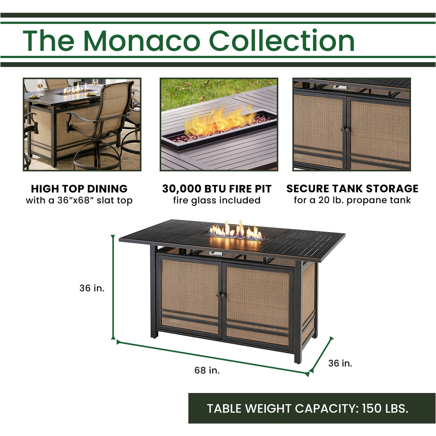 Hanover MONDN5PCBR-C Patio-Dining-Sets - View #3