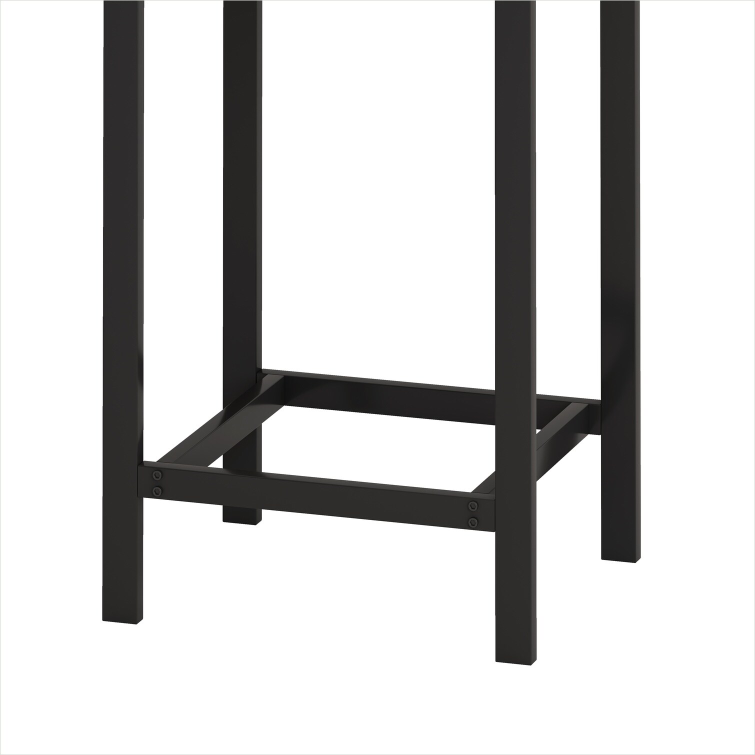 SunJet MDF and Metal 3-Piece Pub Table Set in Matte Black Space-Saving ...