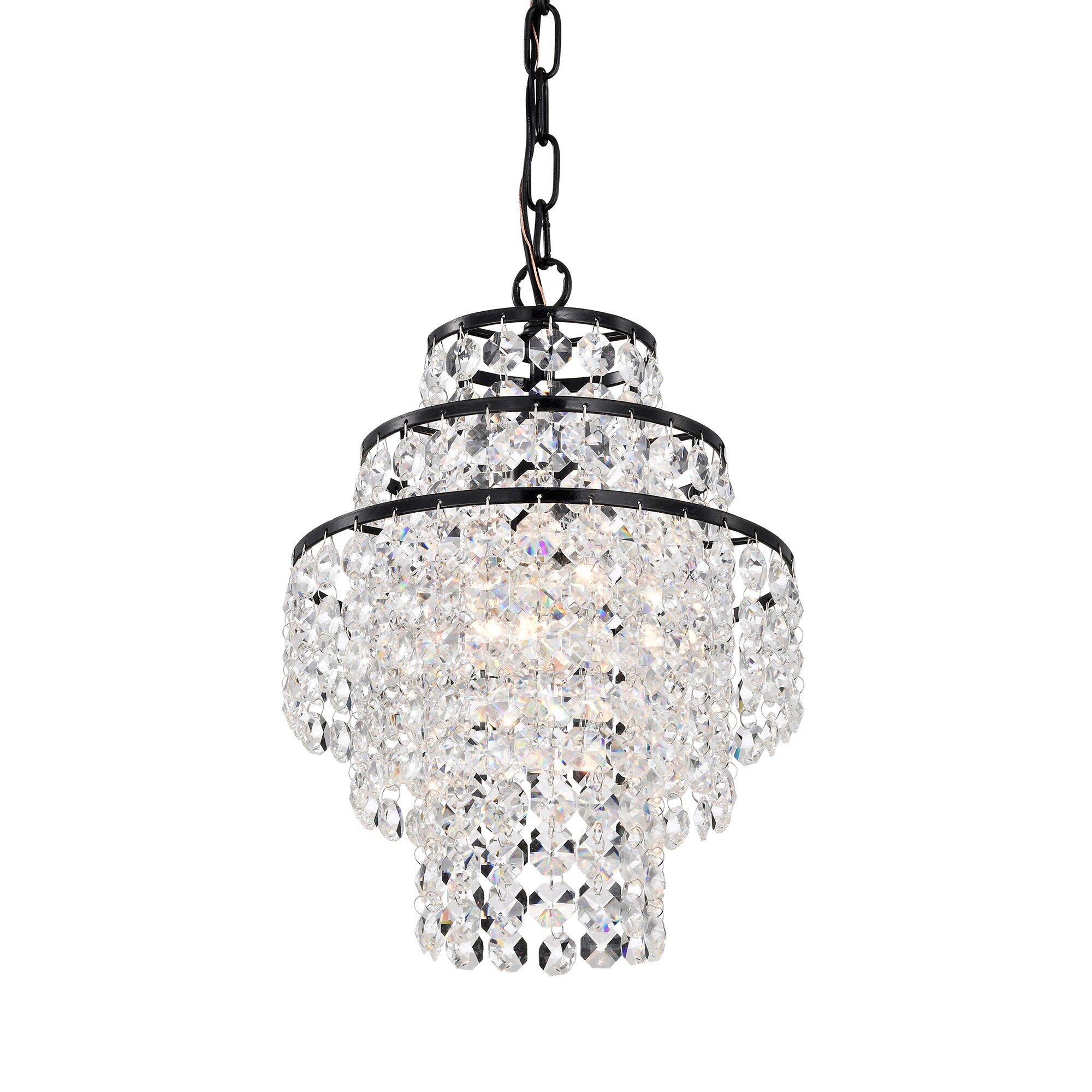 Edvivi Arietta 1-Light Antique Black Glam Led; Dry Rated