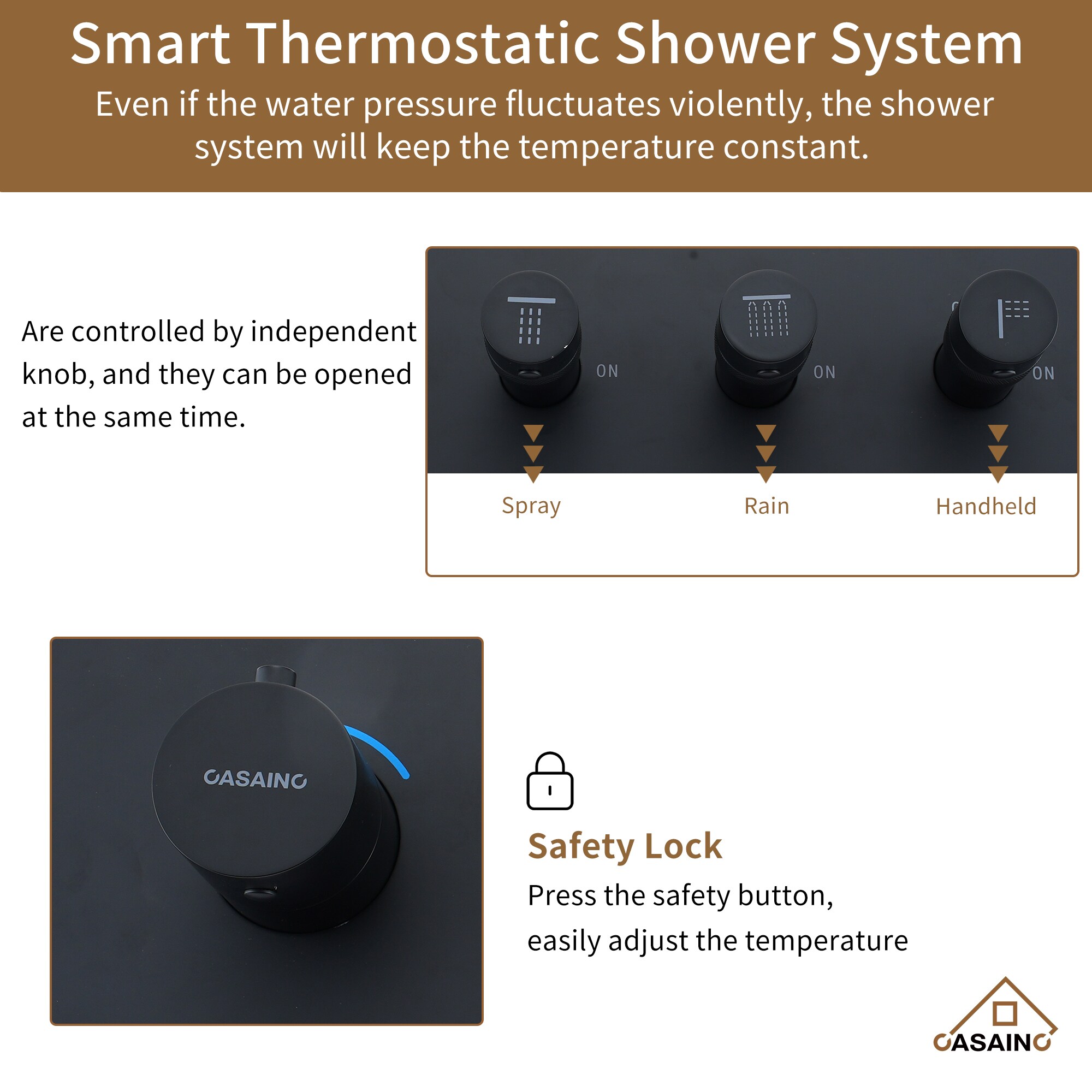 Matte Black Stainless Steel Rain and Pulse Shower System