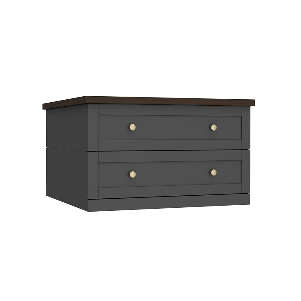 Homsee C-KF150246-01 Gray and Walnut Lift Top Coffee Table with Hidden Storage and Drawers Modern Expandable Farmhouse Style Living Room Table