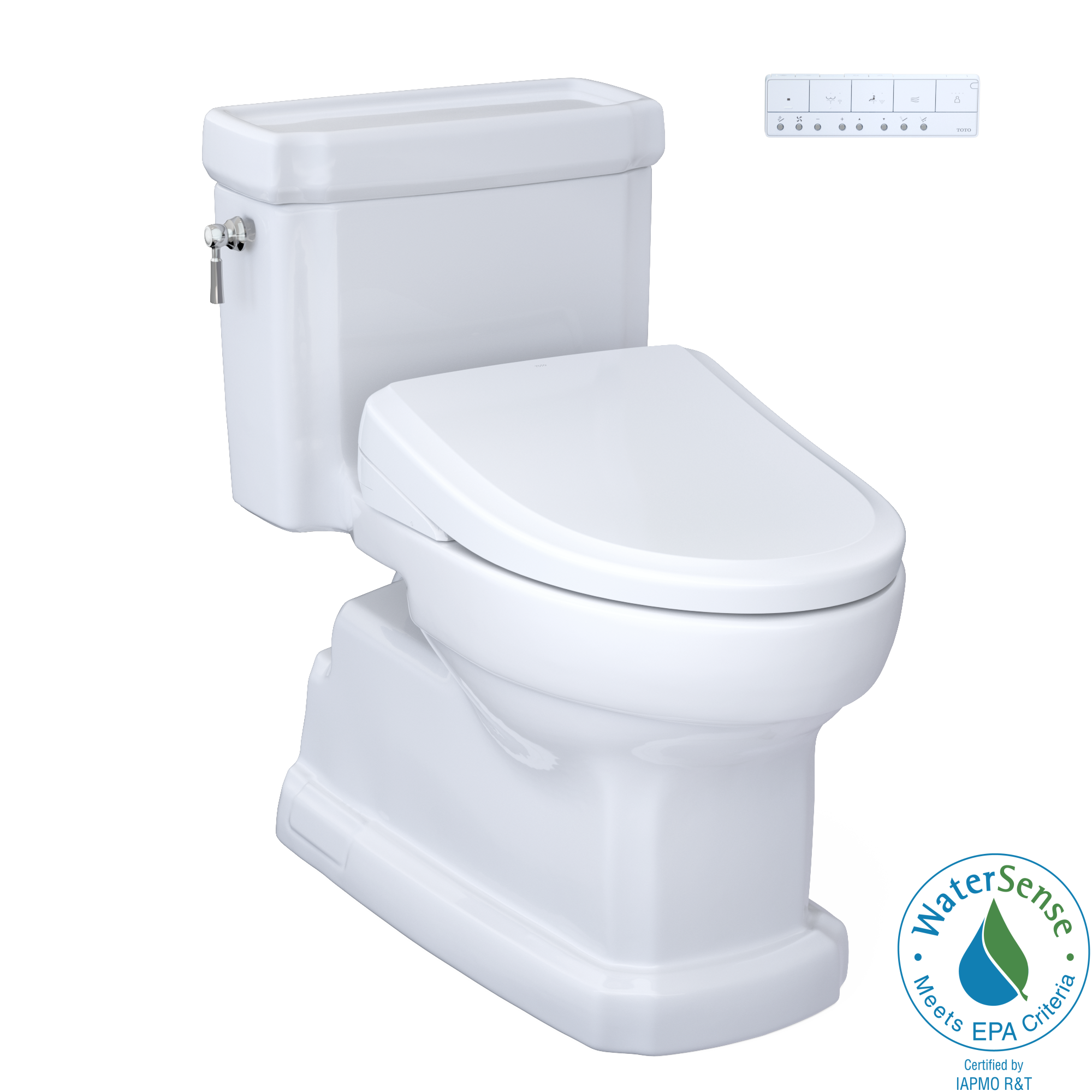 TOTO MW9744734CEFGA-01 Guinevere Cotton White Single Elongated Chair height 1-piece Bidet 12-in Rough-In 1.28 GPF