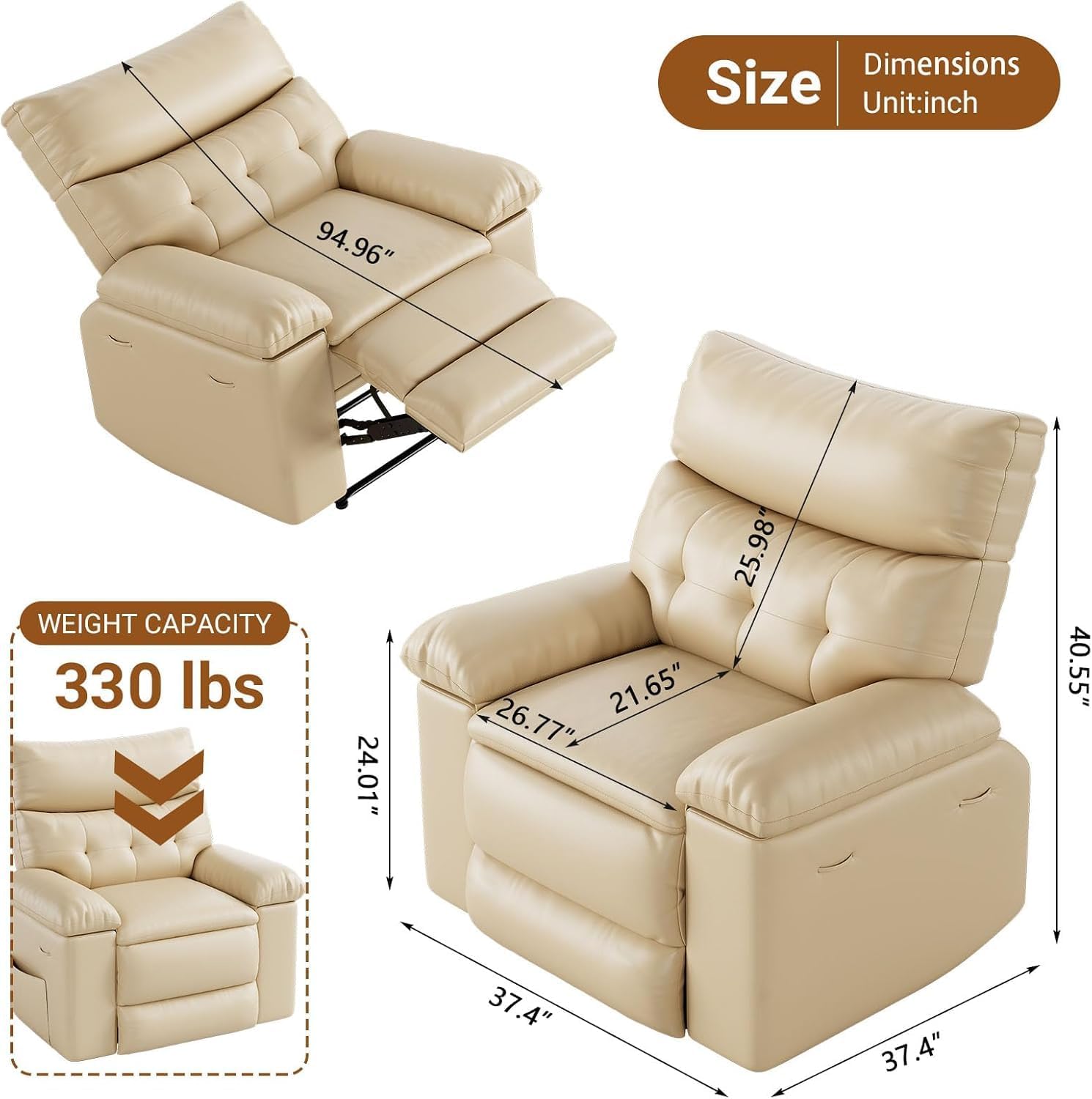 Garvee 822264440756 recliners - View #2