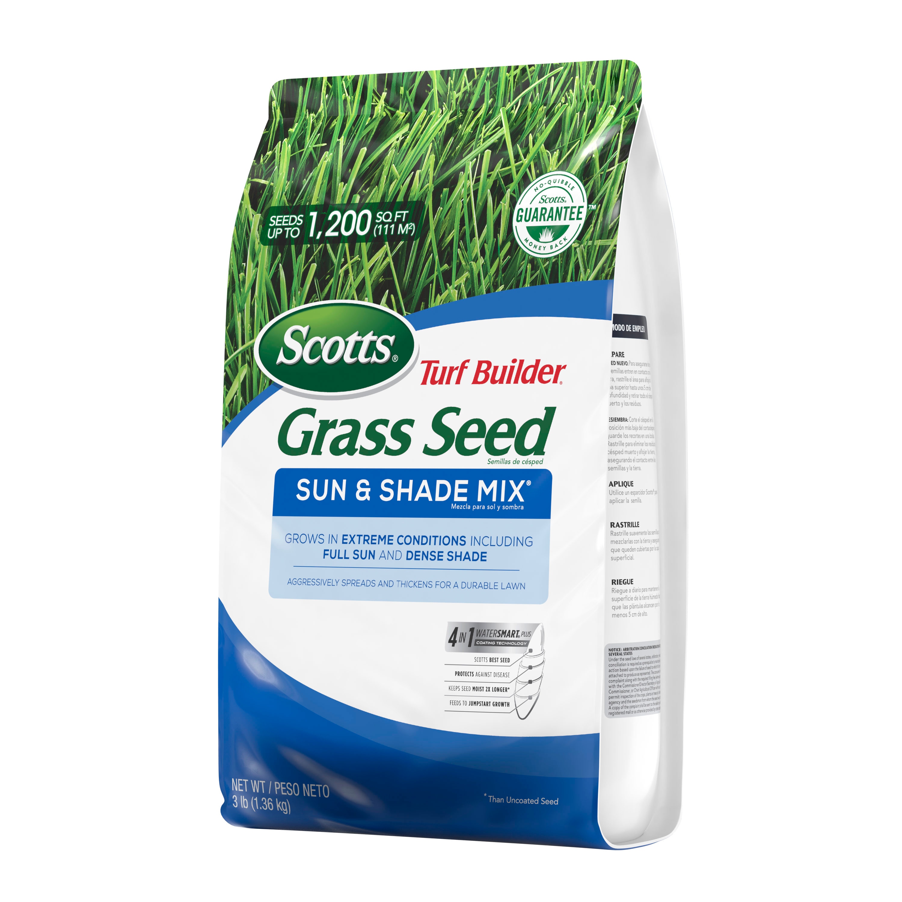 3-Pound Scotts Turf Builder Grass Seed Dense Shade Mix for Tall Fescue Lawns 