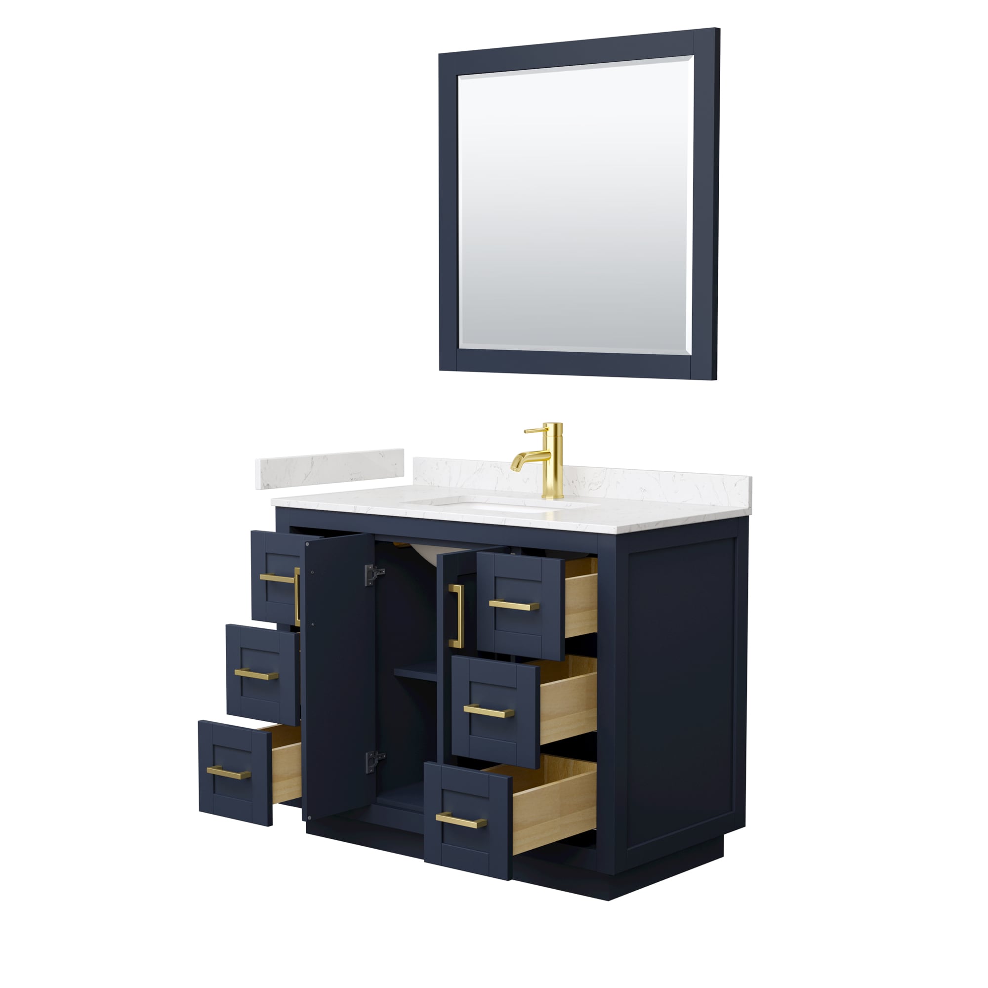 Wyndham Collection WCF292942SBLC2UNSM34 Bath-Vanity-Combo - View #3