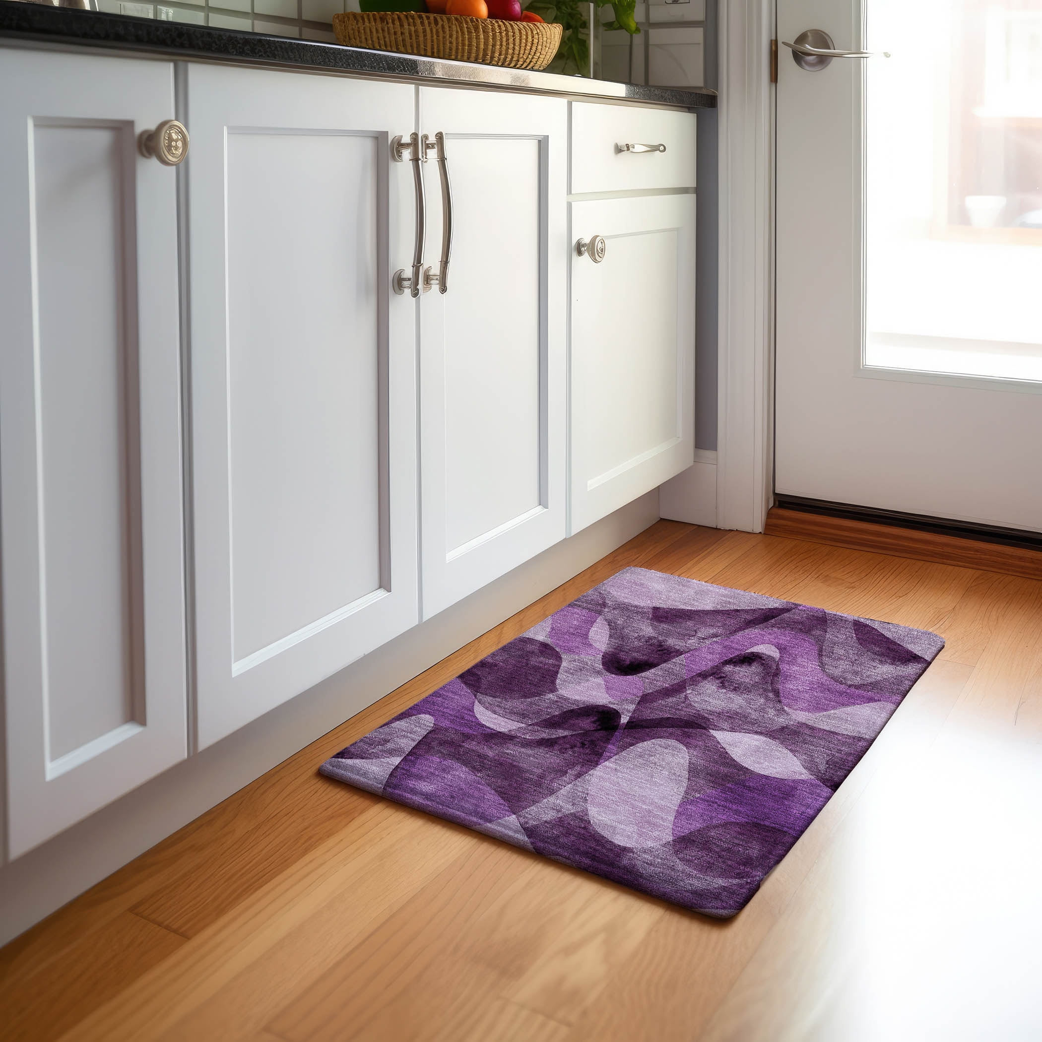 Addison Rugs AMF536PP30X46 Mayfield AMF536PP 2 x 3 (ft) Loomed Polyester Purple Rectangular Indoor Geometric Machine washable Area rug