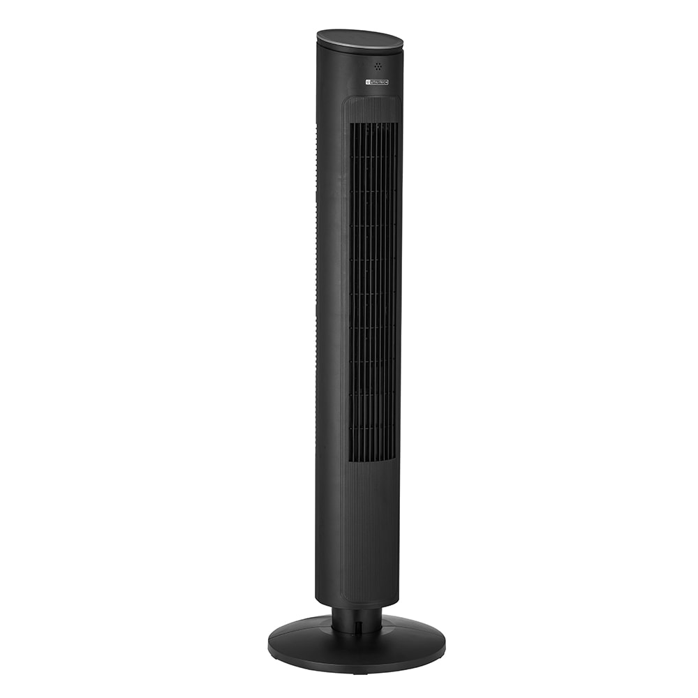Utilitech 42-in 120 -Volt 3 -Speed Indoor BLACK/MATTE Oscillating Tower Fan with Remote