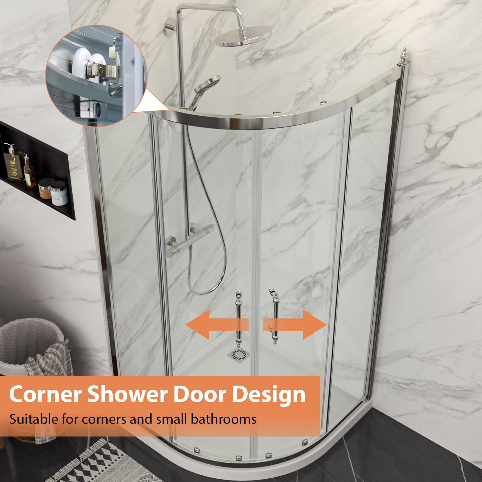 Lordear HMS-LD-2A42-4-72CH Shower-Doors - View #4