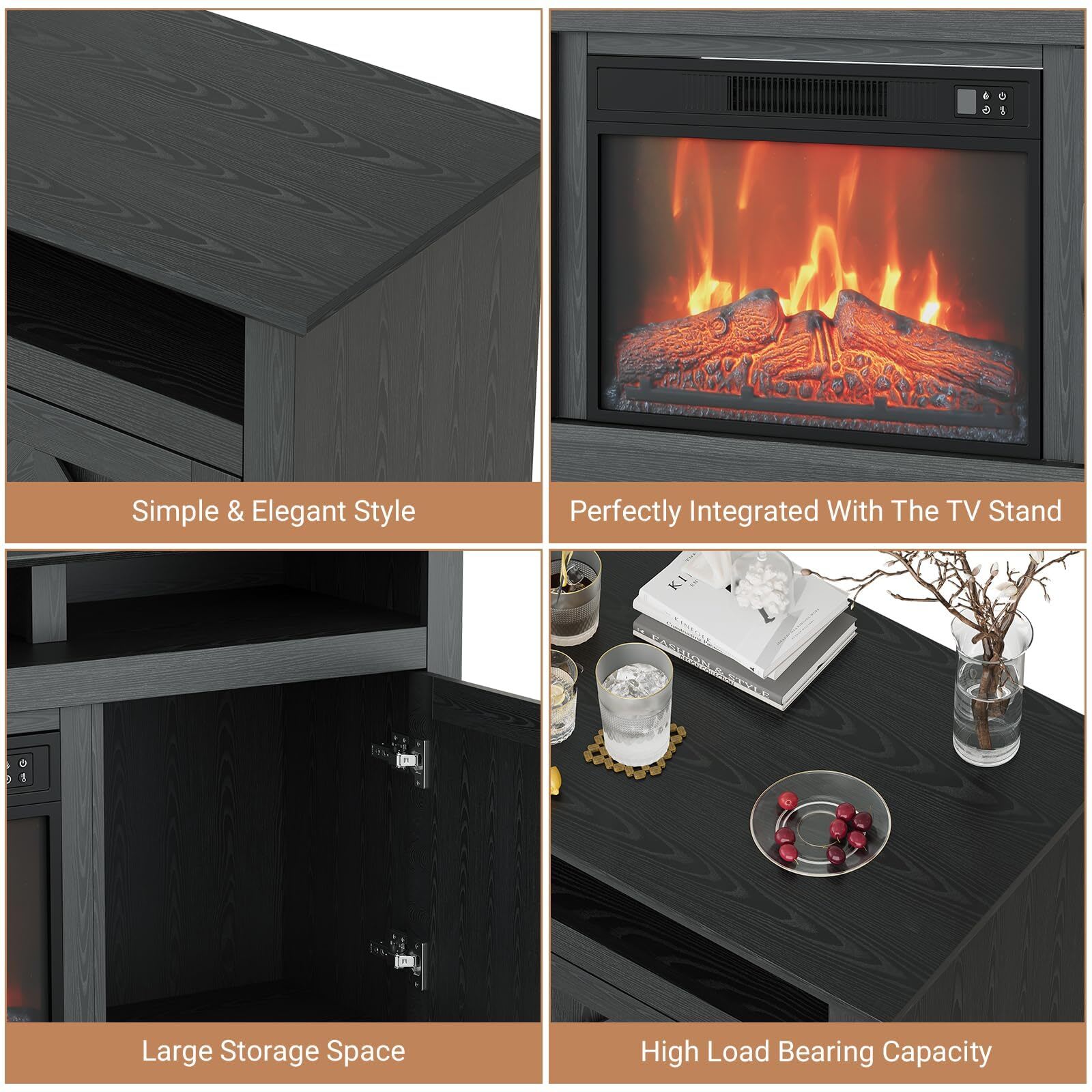 Qeetex VGX-PHK-337SUNNK Electric-Fireplaces - View #5