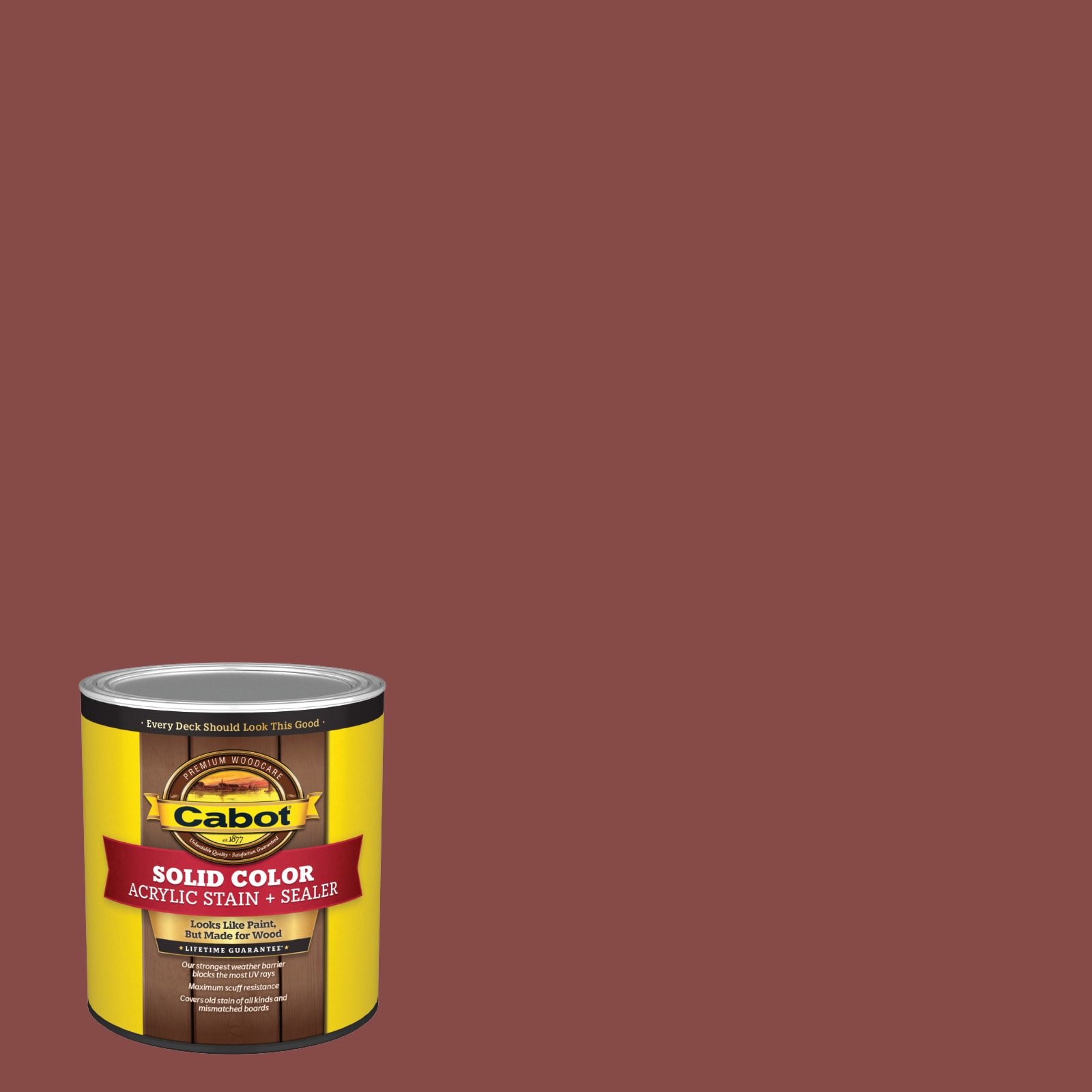 Cabot Barn Red Solid Exterior Wood Stain and Sealer (1-quart) in the ...