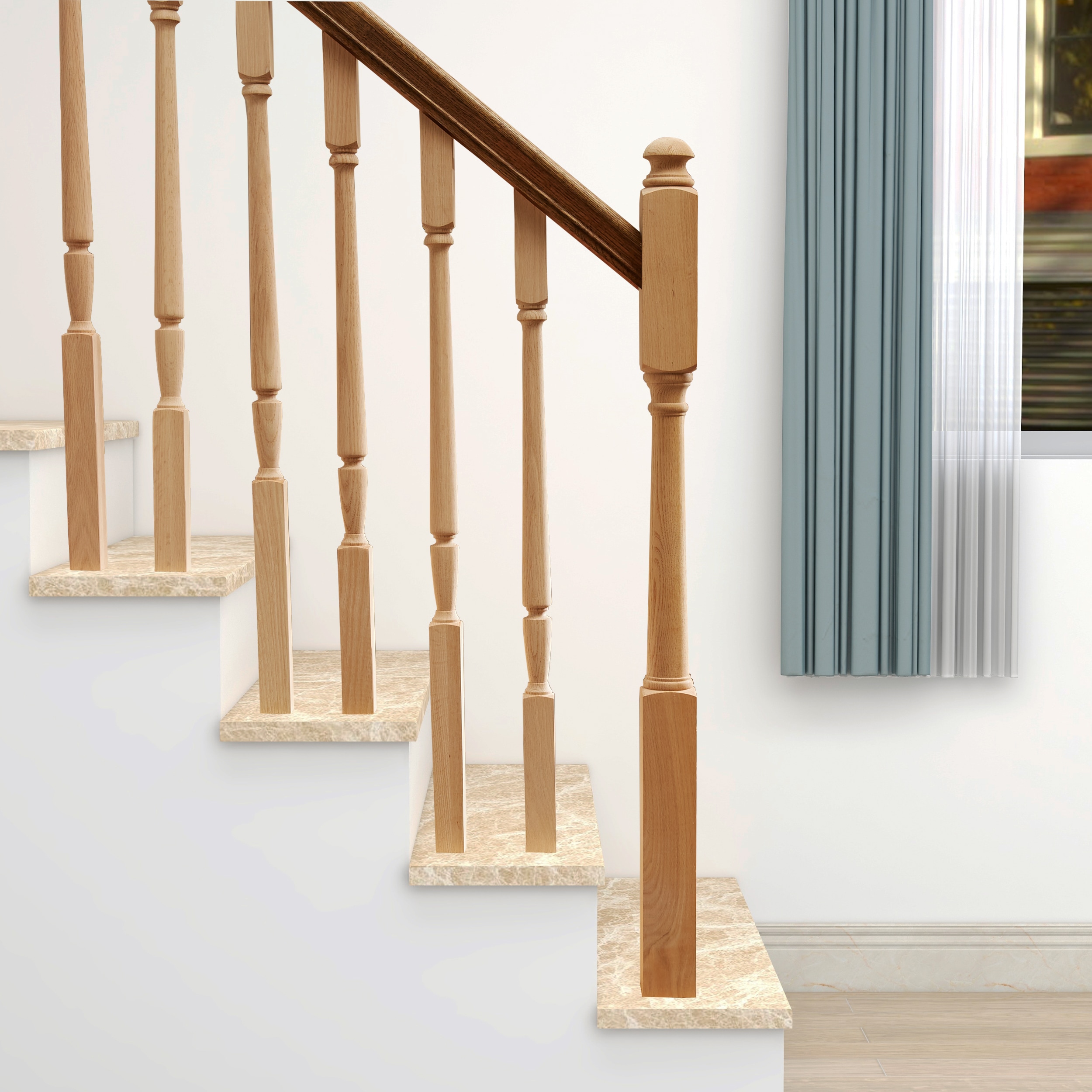 RELIABILT WG4045MTS48OAK Interior-Stairpart-Newel-Posts - View #5