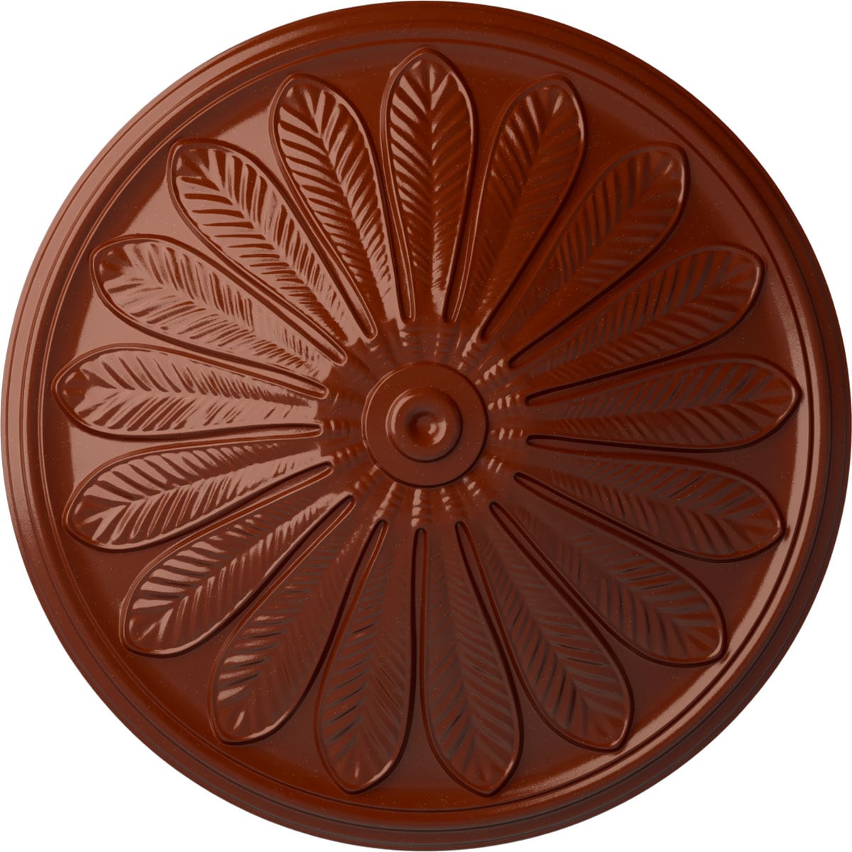 Ekena Millwork CM25BRFIF Brontes 25.5-in W x 25.5-in L Painted Firebrick Polyurethane Whole Ceiling Medallion