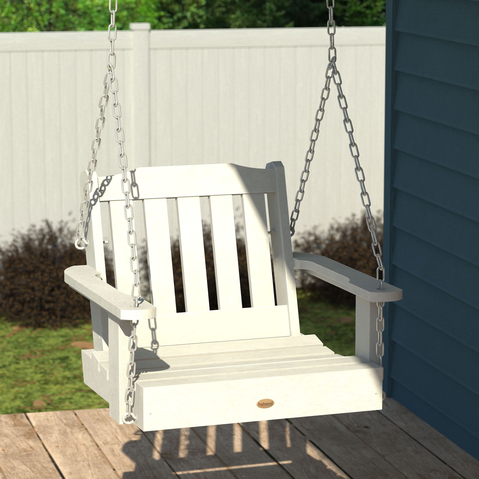 highwood AD-PORL3-WHE The Lehigh 1 -person White Recycled plastic Outdoor Swing