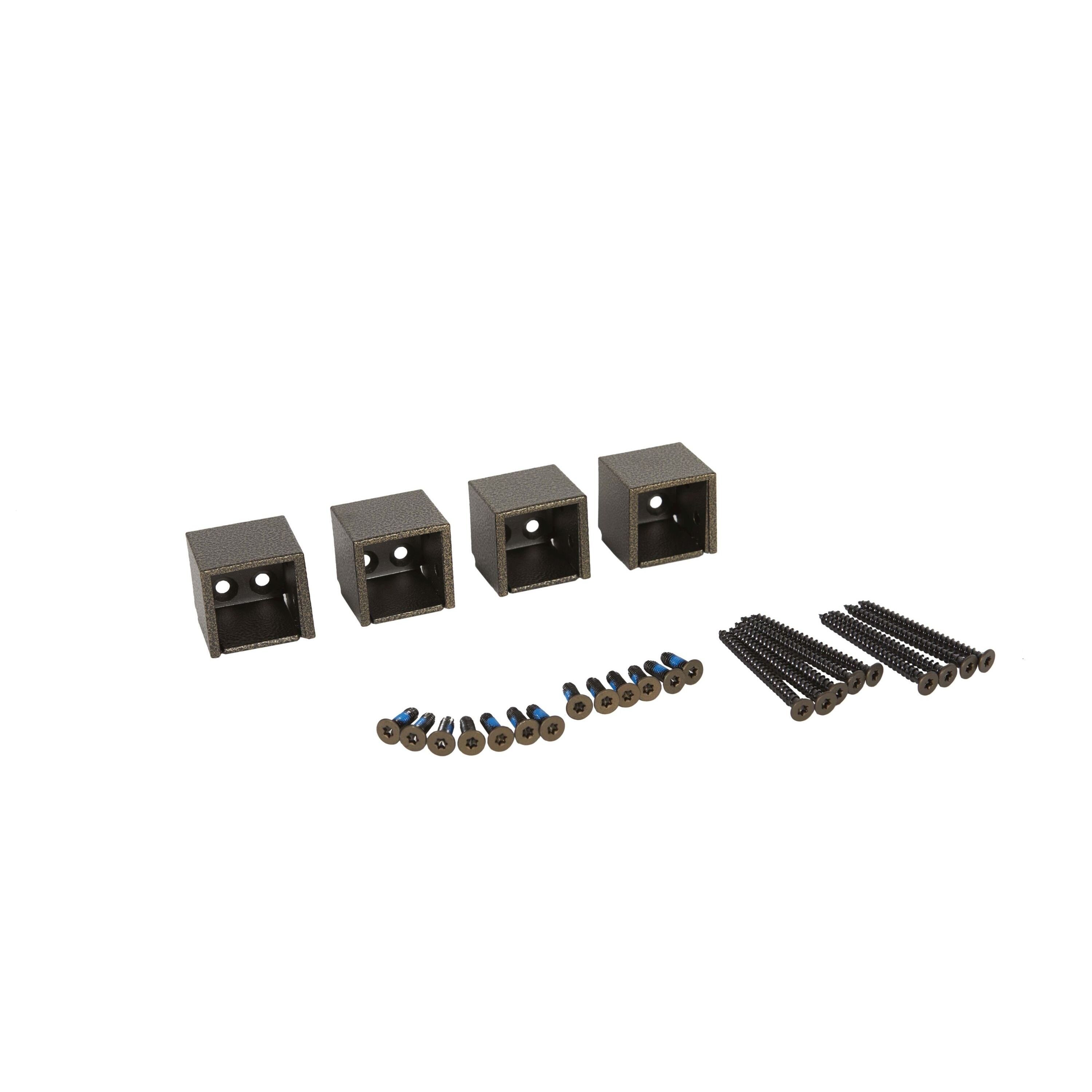Fortress Building Products 6.1-in x 1.57-in Antique Bronze Steel Rail Bracket (4-Pack)