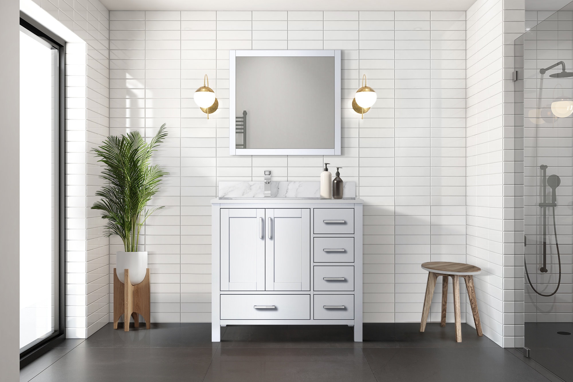 Lexora LJ342236SADSM34FL Bath-Vanity-Combo - View #3