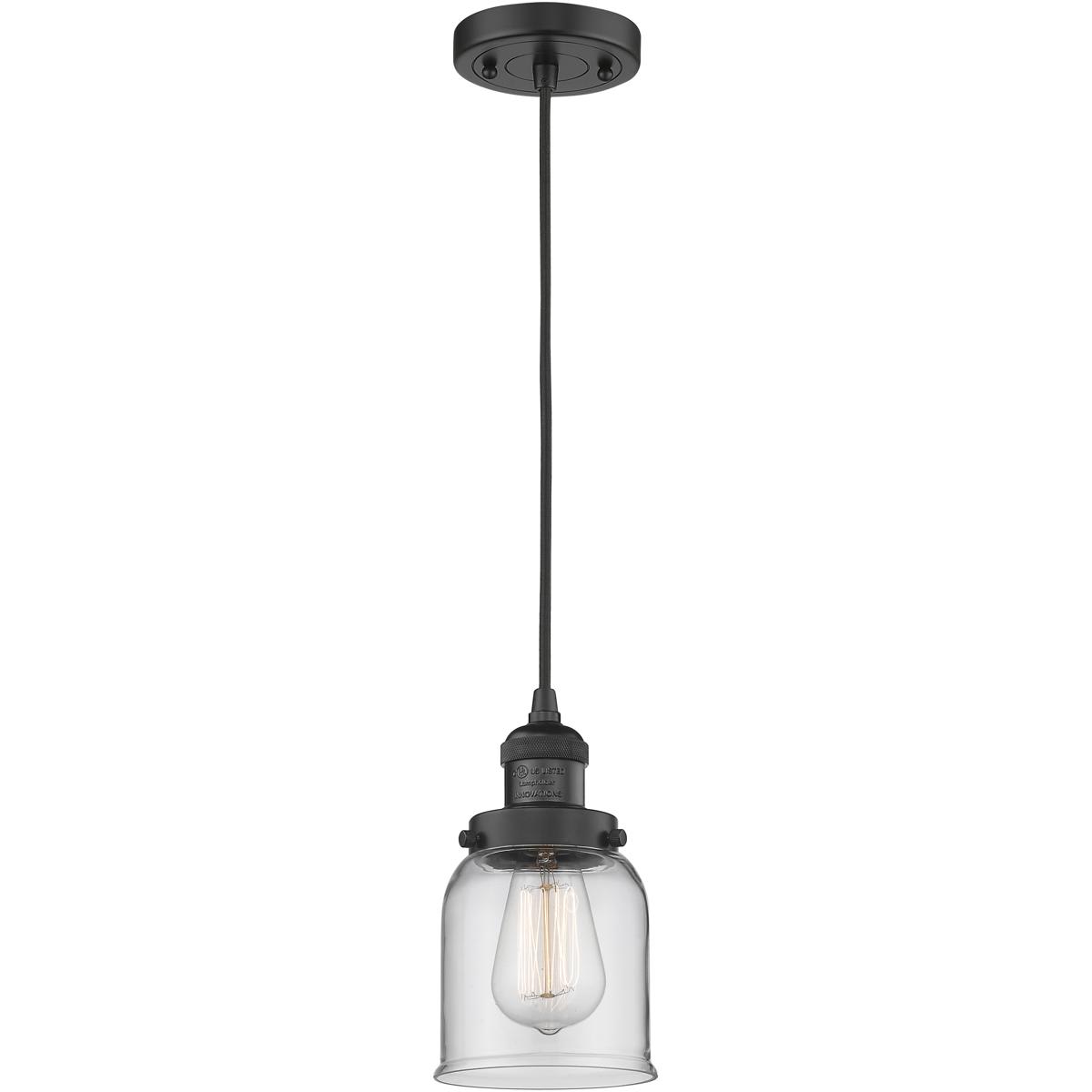 Innovations Lighting 1354013 201C-BK-G52-LED Franklin Restoration Bell Mini Pendant