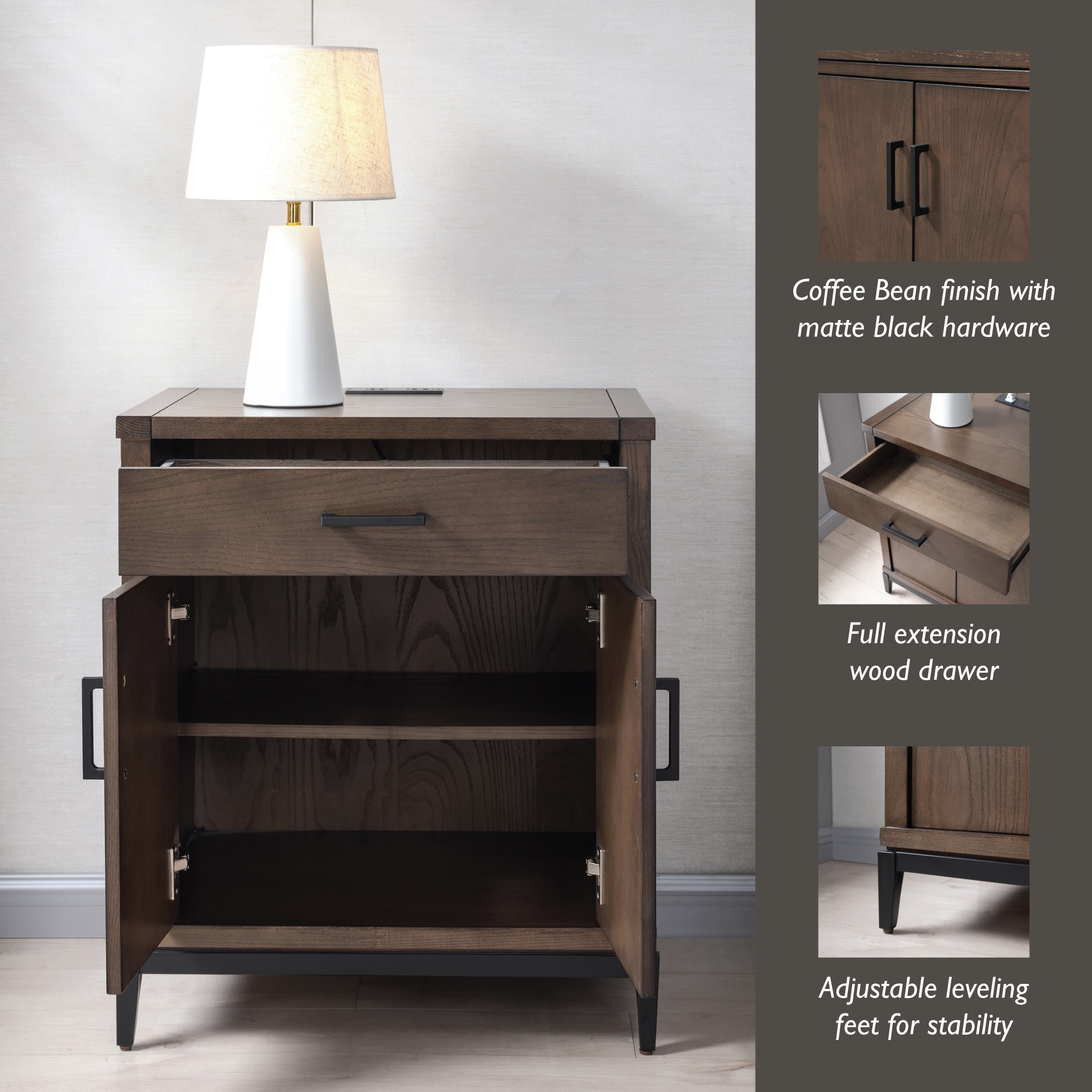 Leick Home 9079-GRMB nightstands - View #4