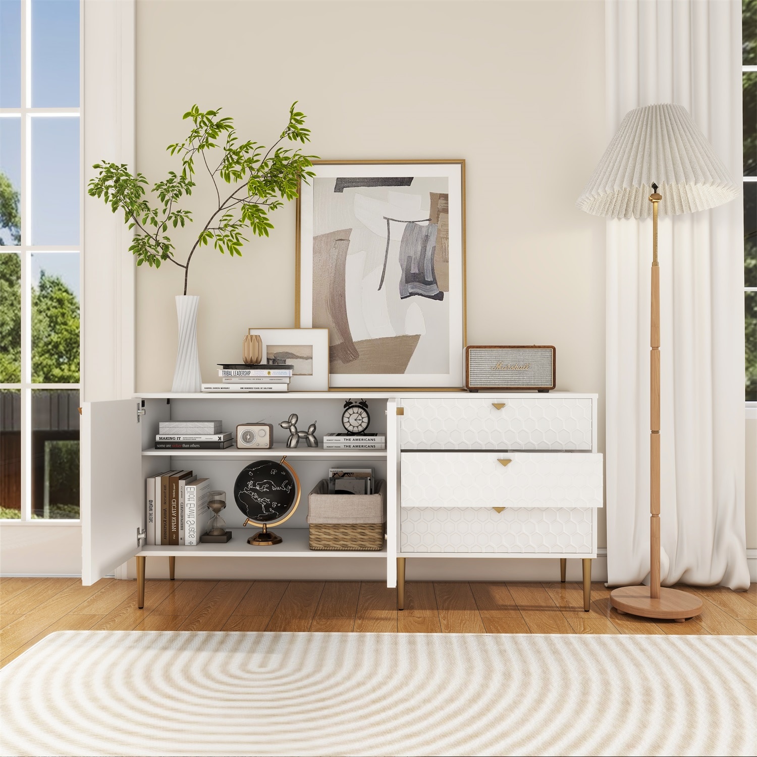 Mondawe MO-JH-018-WH Dining-Kitchen-Storarge - View #2