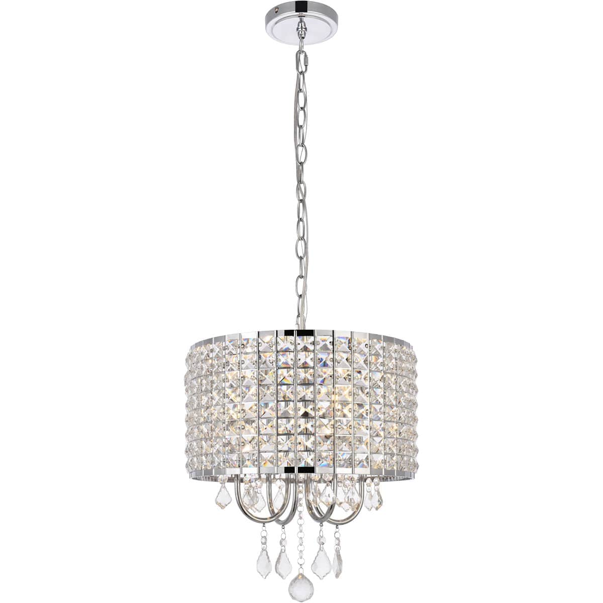 Elegant Lighting 2369648 Living District LD713D14C Elise 4 Light 14 inch Chrome Pendant Ceiling Light