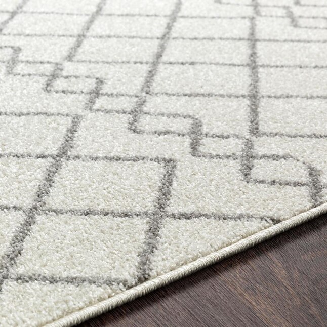 Surya Seville 8 x 10 Gray Indoor Border Global Area Rug at Lowes.com