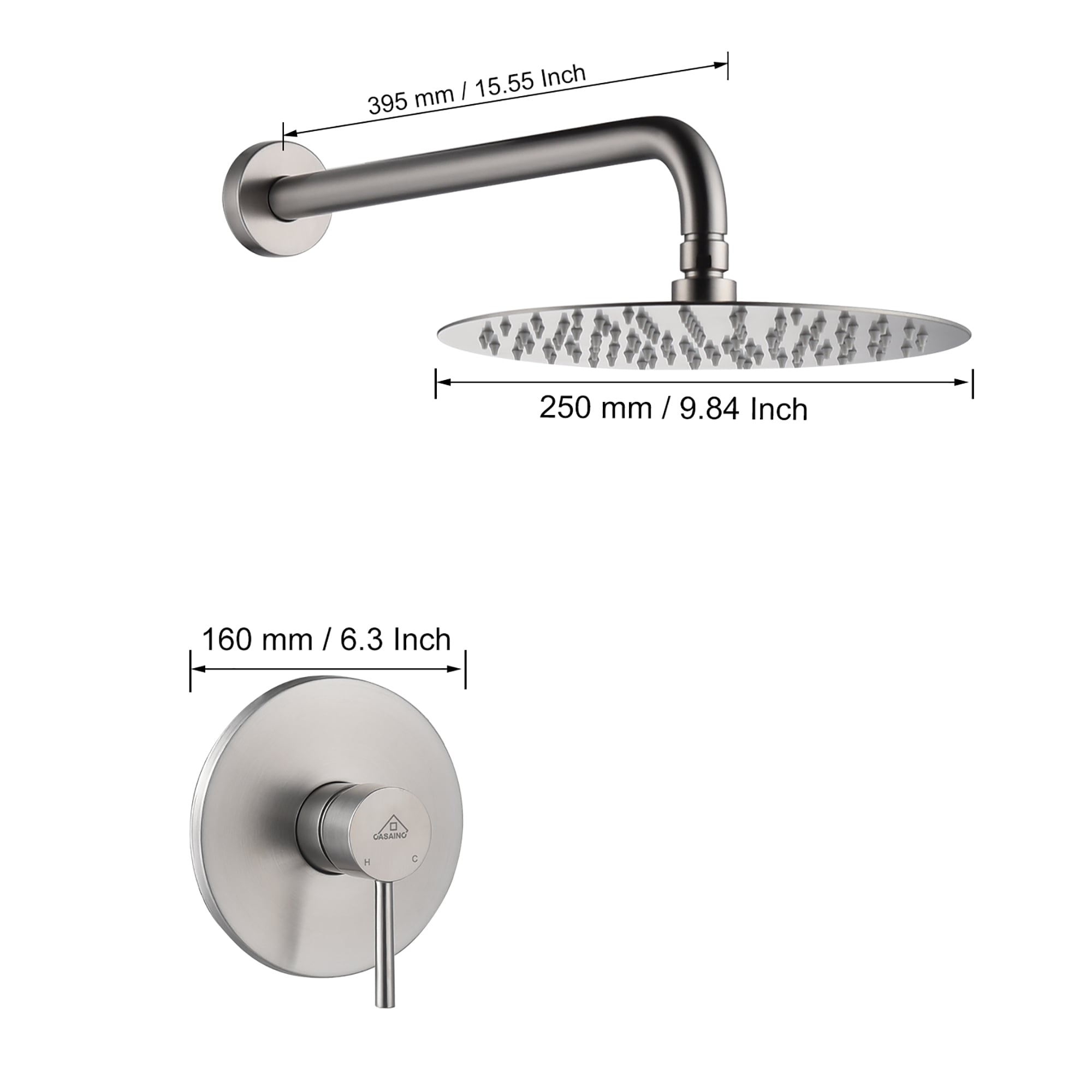 CASAINC M6609-A-10-BN Tub-Shower-Faucets - View #10