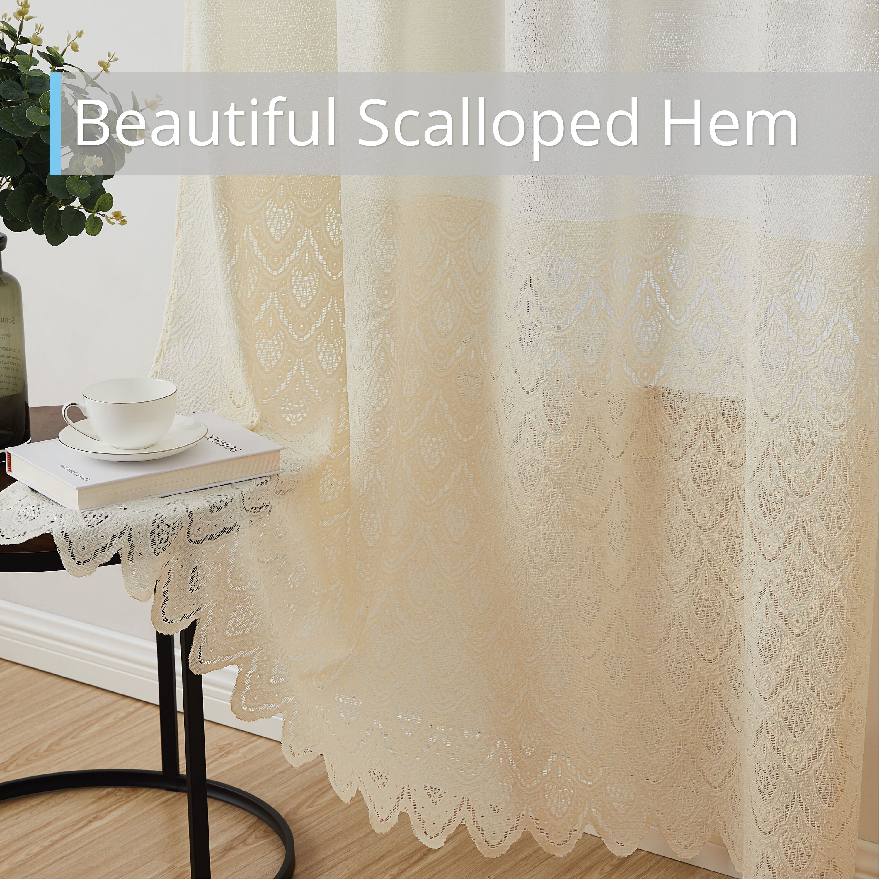 HLC.me MNCO-LCE-96-BEIG curtains - View #6