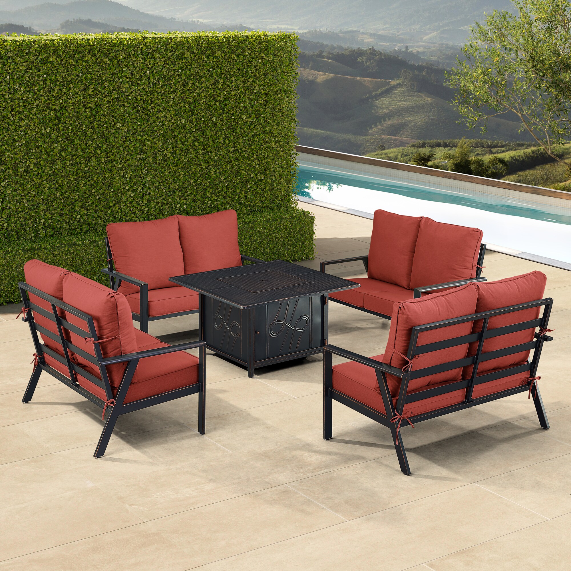 Oakland Living LUX4LSREGISRDCUA Patio-Conversation-Sets - View #3