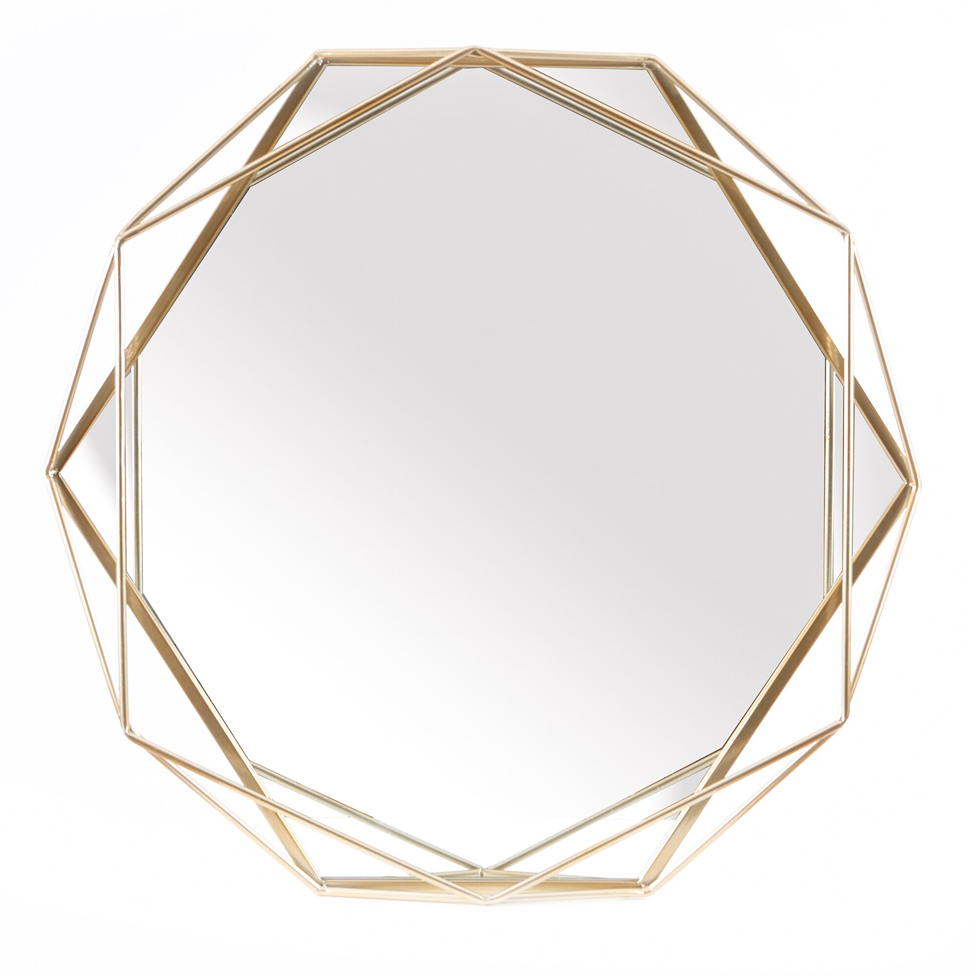 Vintage Gold Frames with Matting and Glass Octagon, wood frames
