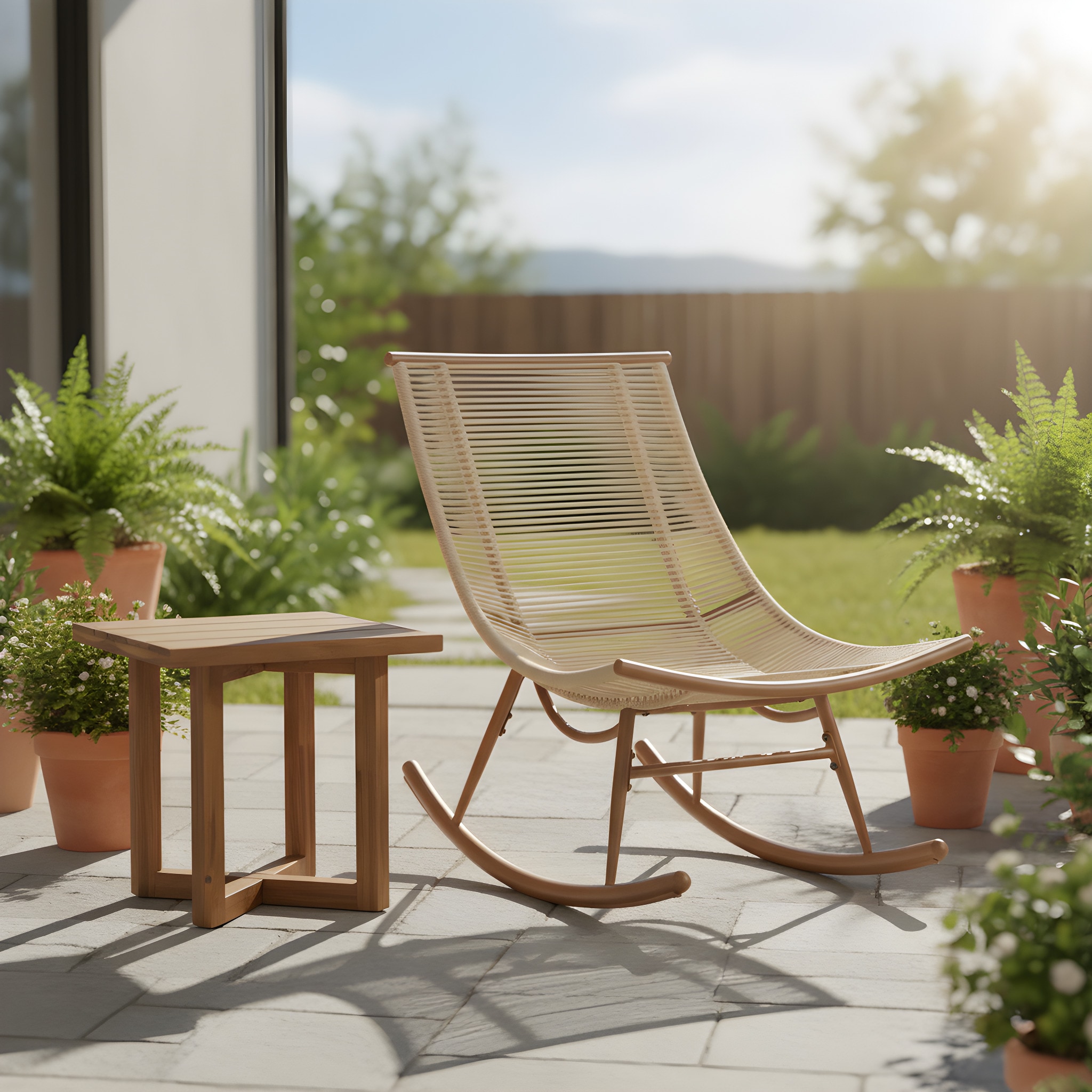 Christopher Knight Home Modern Outdoor 2-Piece Set Metal Frame Woven ...