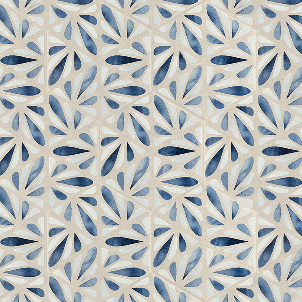 Tilefy Handmade 9x10 Hexagon Marna Dipinto Tile (12.7 sq ft Carton)