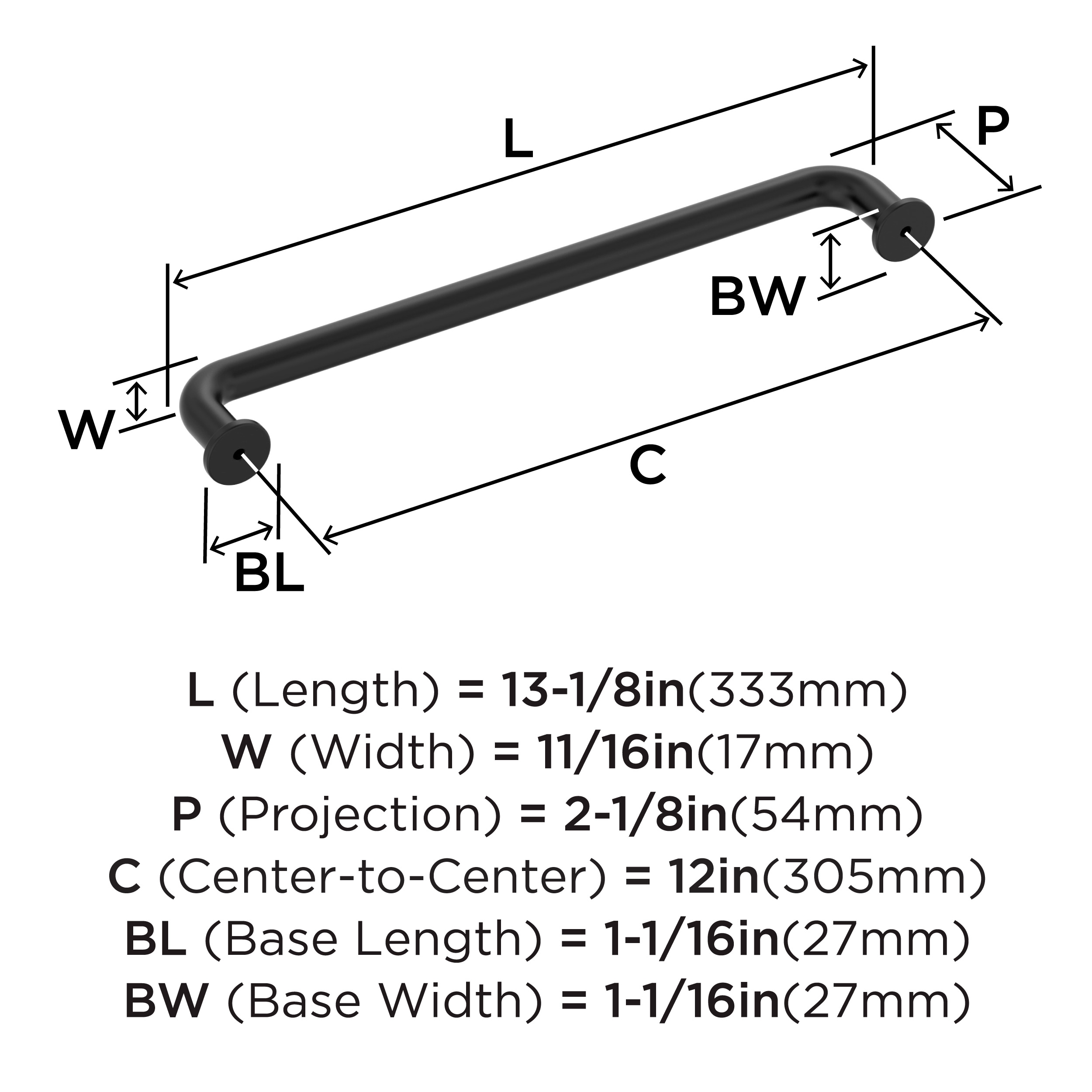 Amerock BP36965FB Cabinet-Pulls - View #3