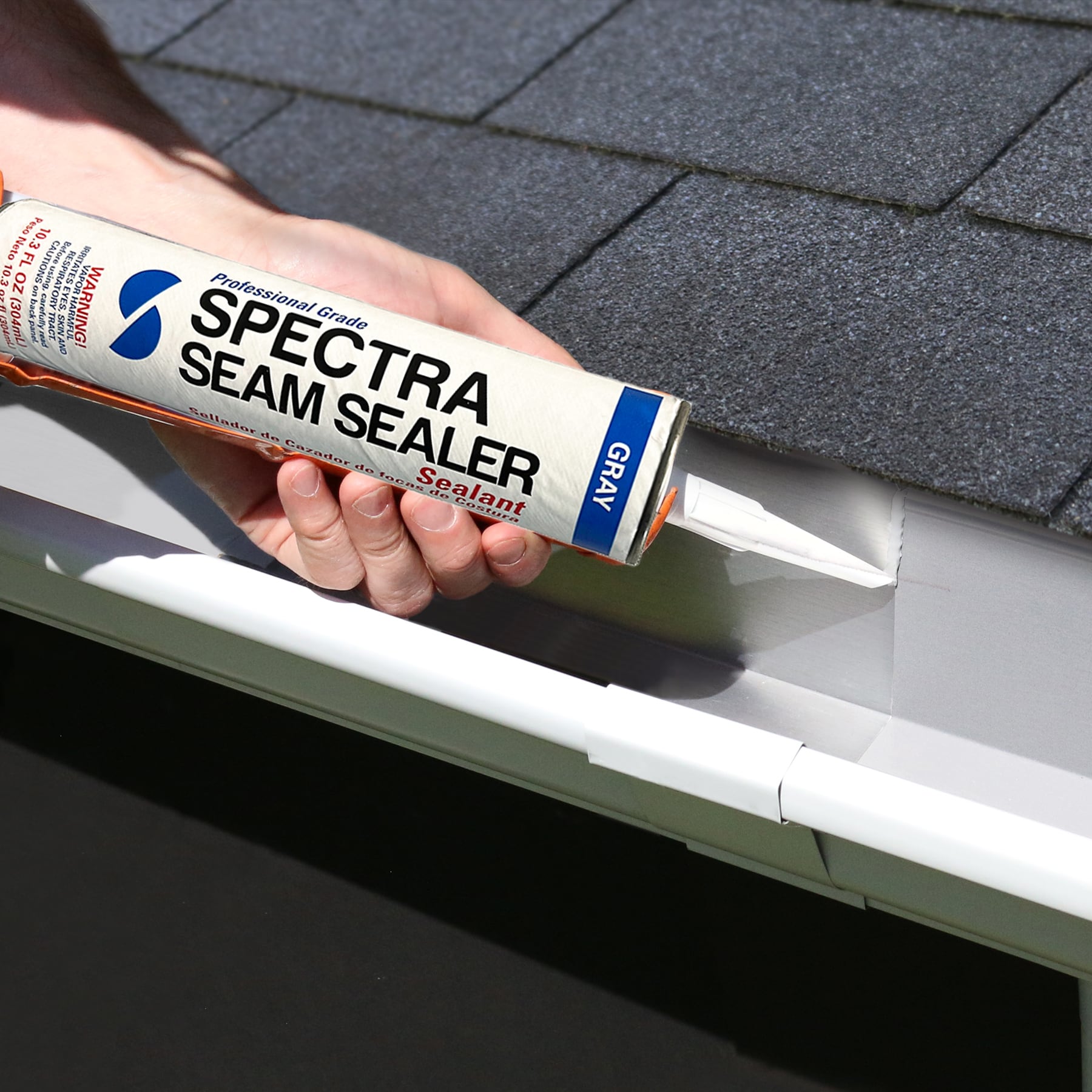 Spectra 10oz Seam Sealer Gutter Caulk Rubber (999-in x 999-ft) Gutter ...