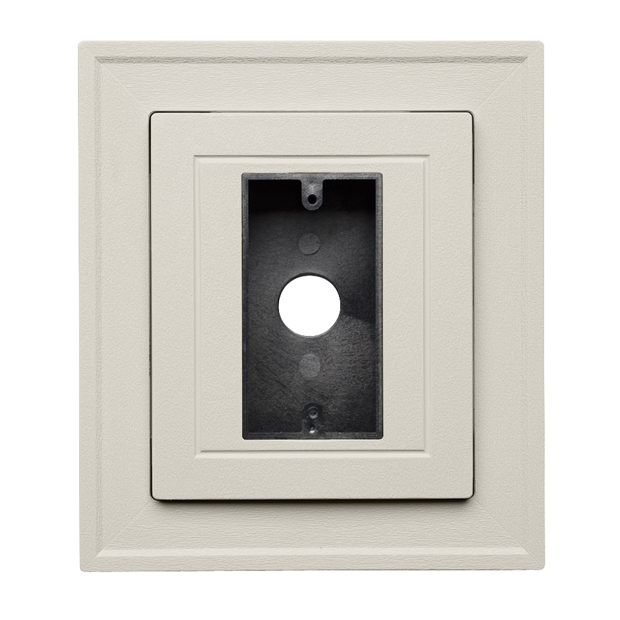 Ply Gem 126728 8.5-in x 7.5-in Mist Vinyl Electrical Mounting Block