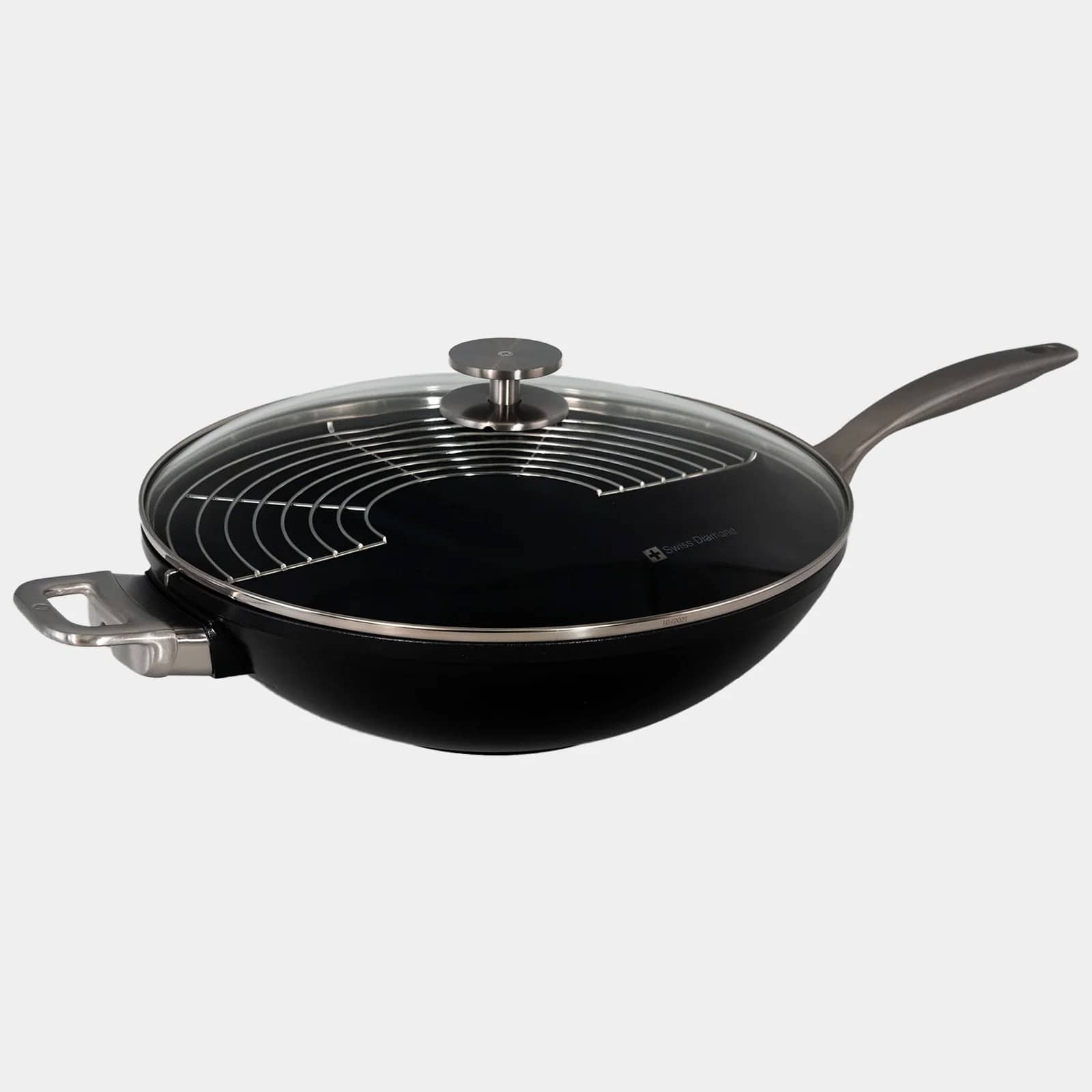 Swiss Diamond CHD Nonstick Wok with Glass Lid 12.5Inch #CHD61132C
