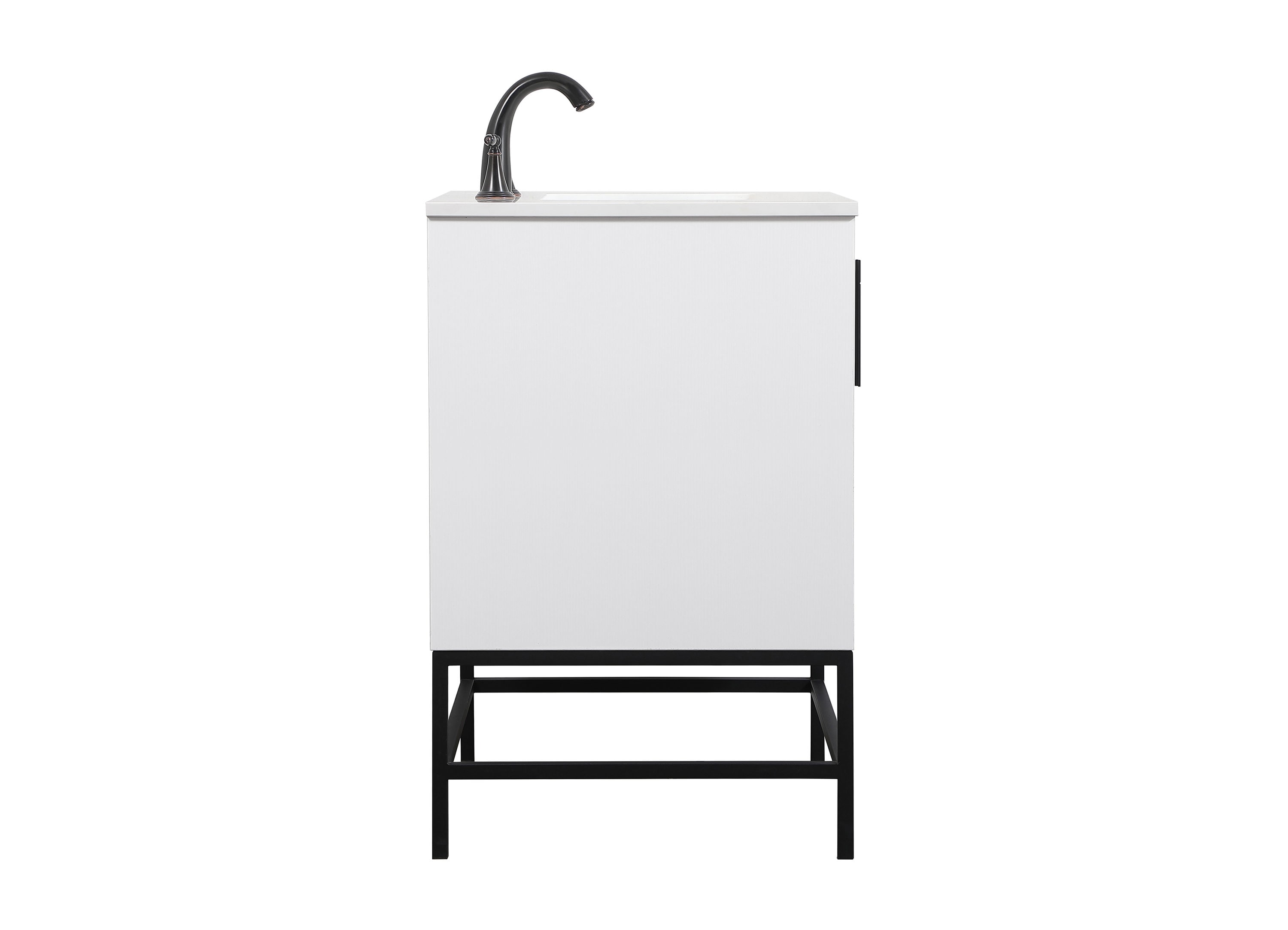 Eugene 32" White MDF Bathroom Vanity with Quartz Top