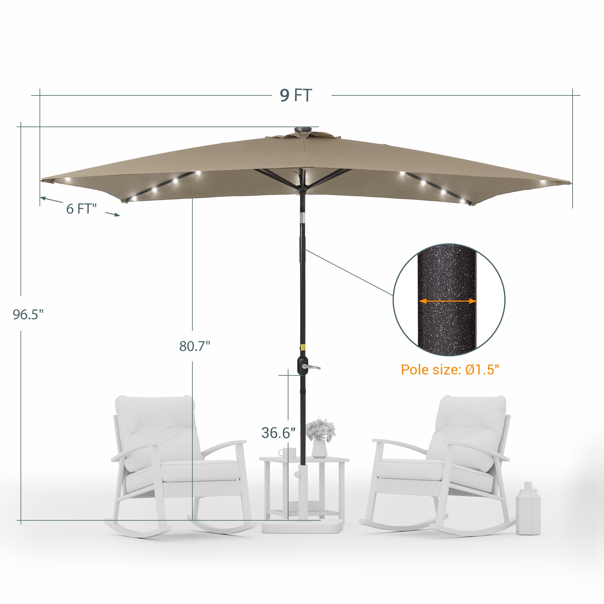 Sonkuki SD-S103TP-LED Umbrellas-2 - View #2