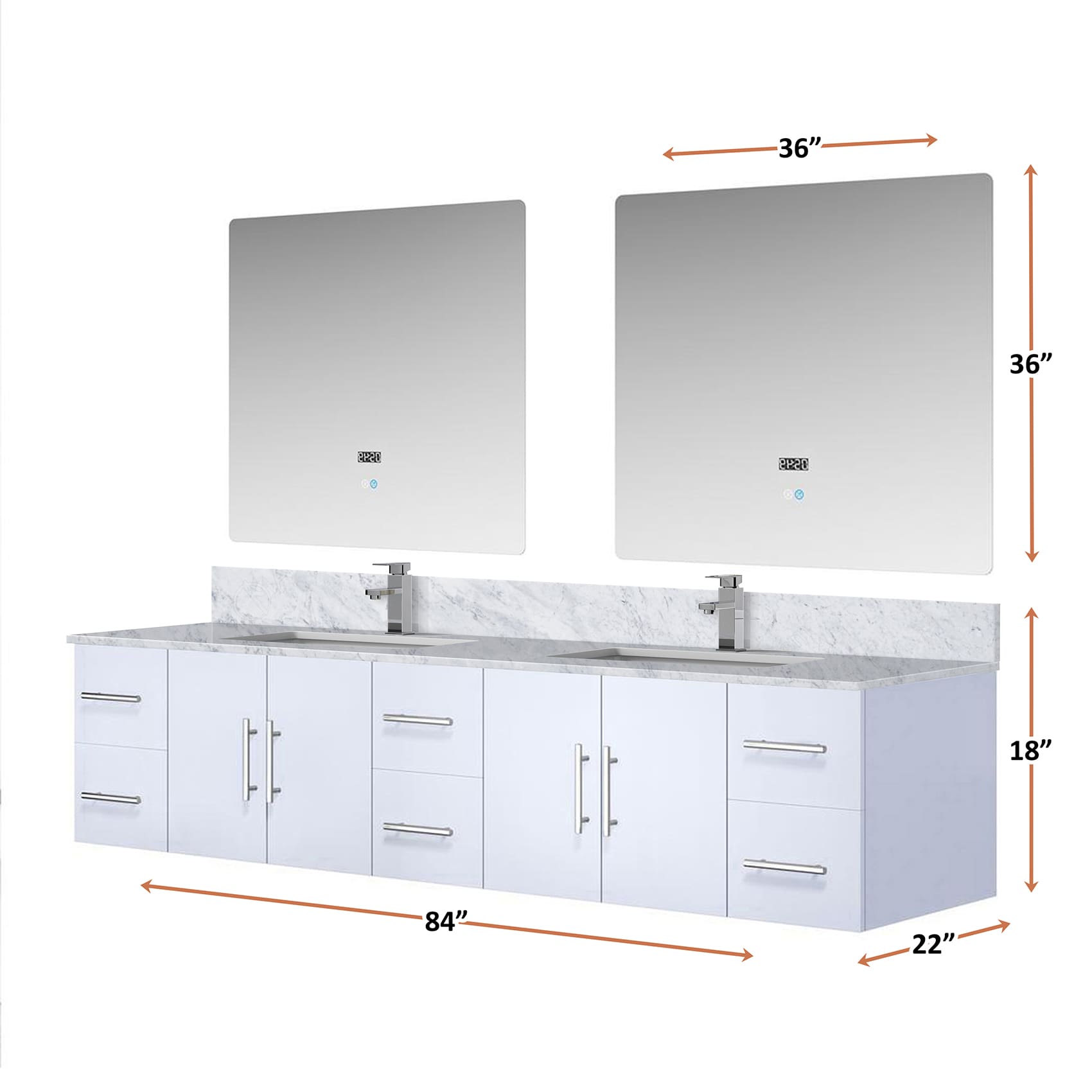 Lexora LG192284DMDSLM36F Bath-Vanity-Combo - View #4