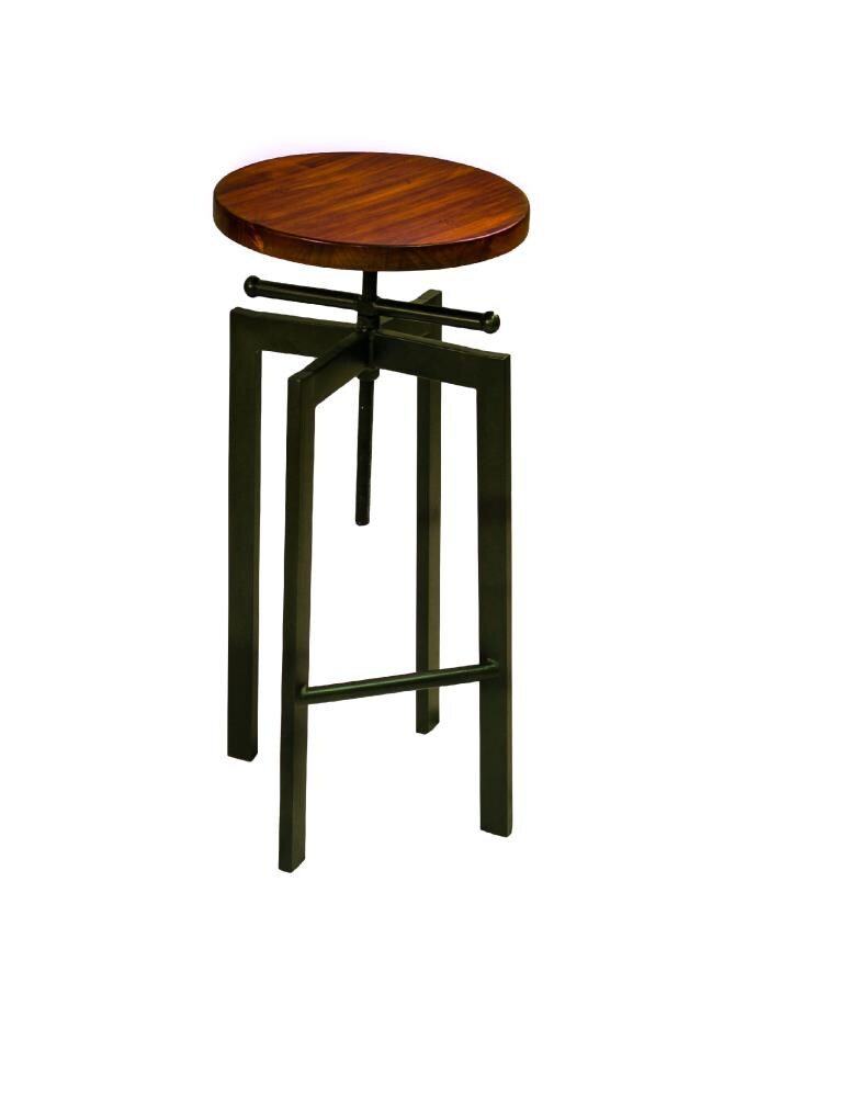 Progressive Furniture A143-42 Austin Java Pine/Metal Adjustable height Swivel Metal Bar Stool