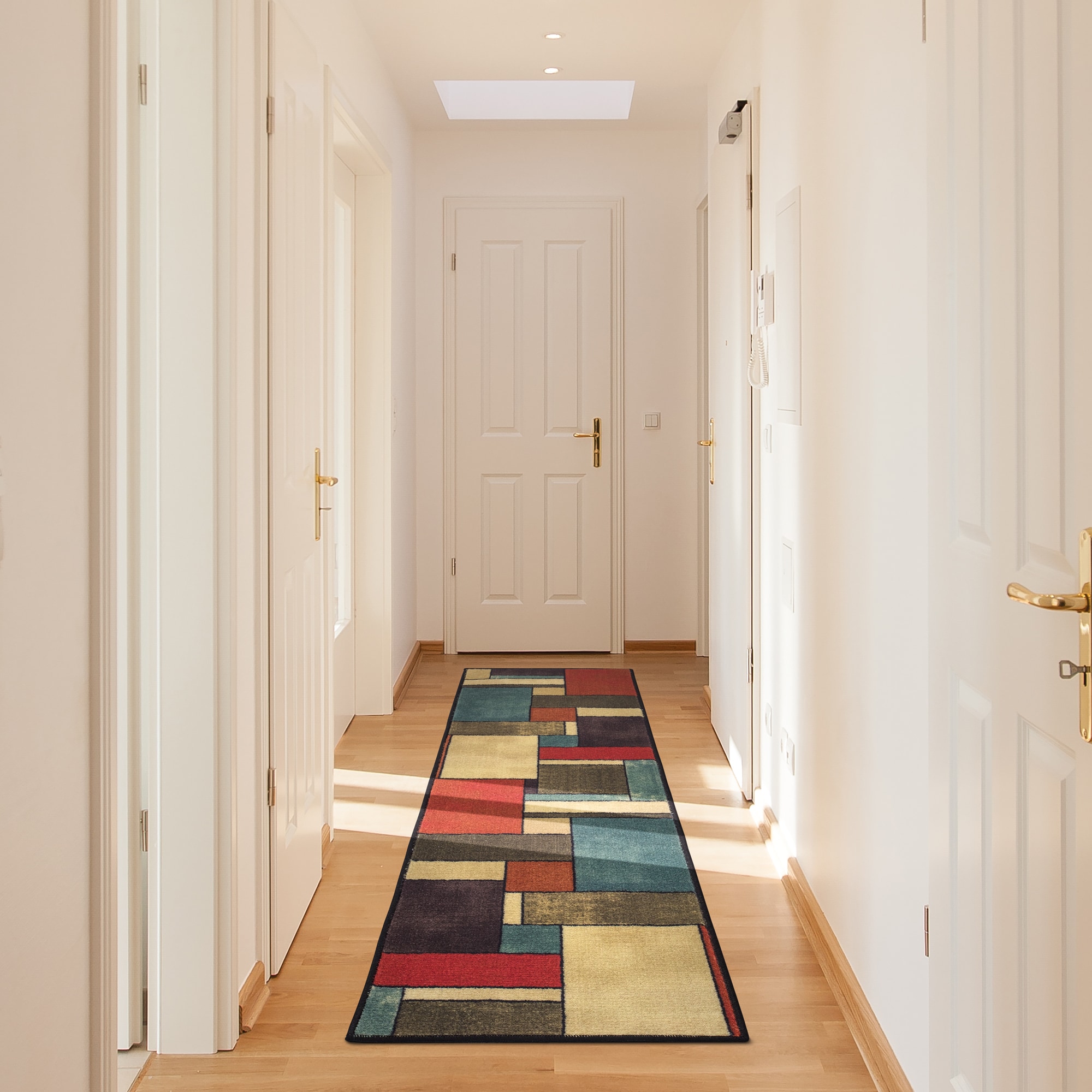 Ottomanson ATS9489-20X59 Athens 2 x 5 (ft) Loomed Polyester Multicolor Rectangular Indoor Geometric Runner rug