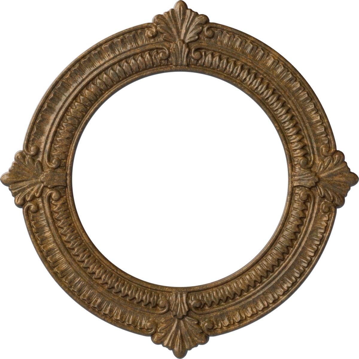 Ekena Millwork CM13BNRZS Benson 13.125-in W x 13.125-in L Painted Rubbed Bronze Polyurethane Whole Ceiling Medallion