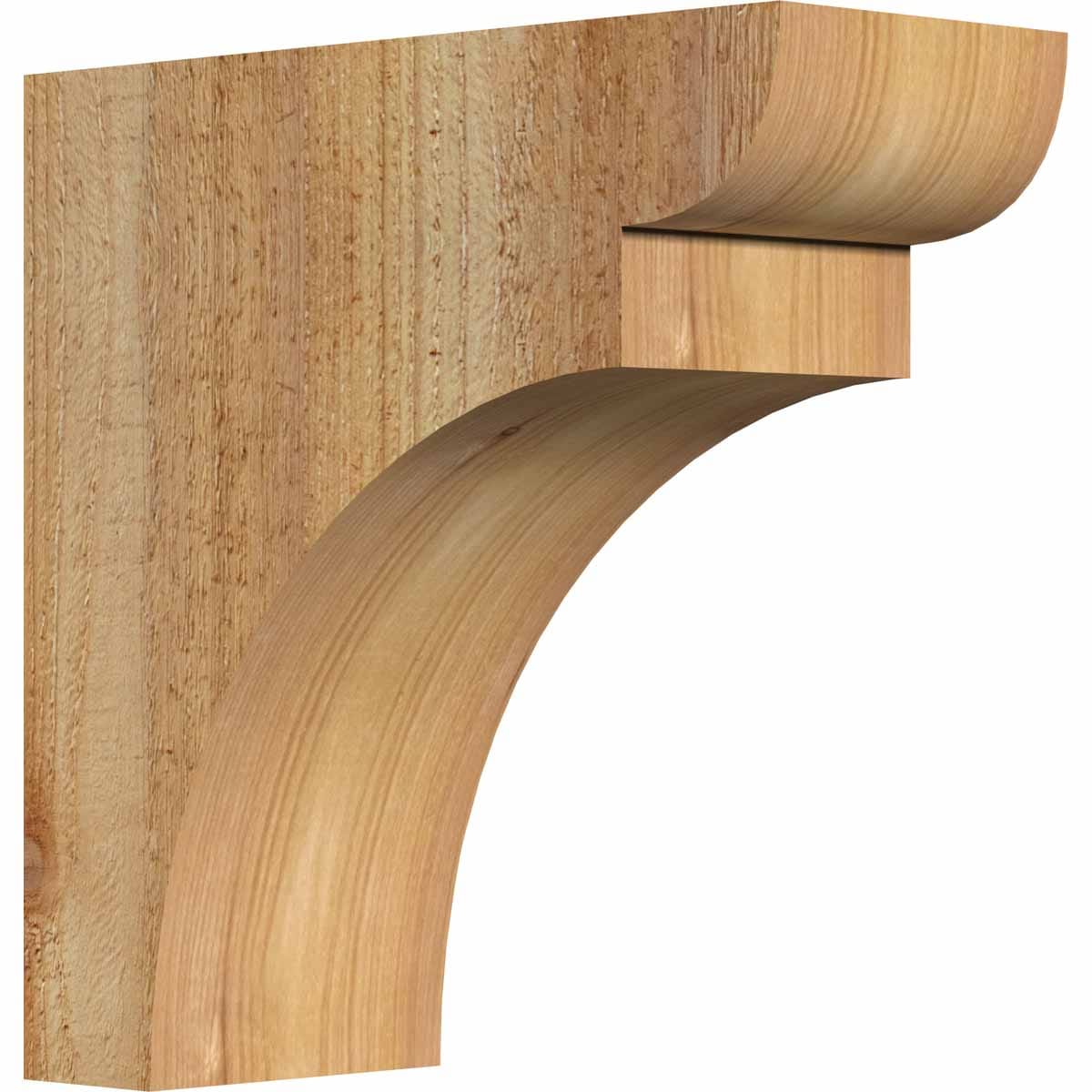 Ekena Millwork COR04X10X10YOR00RWR 4-in x 10-in x 10-in Yorktown Unfinished Western red cedar Wood Paintable/Stainable Corbel