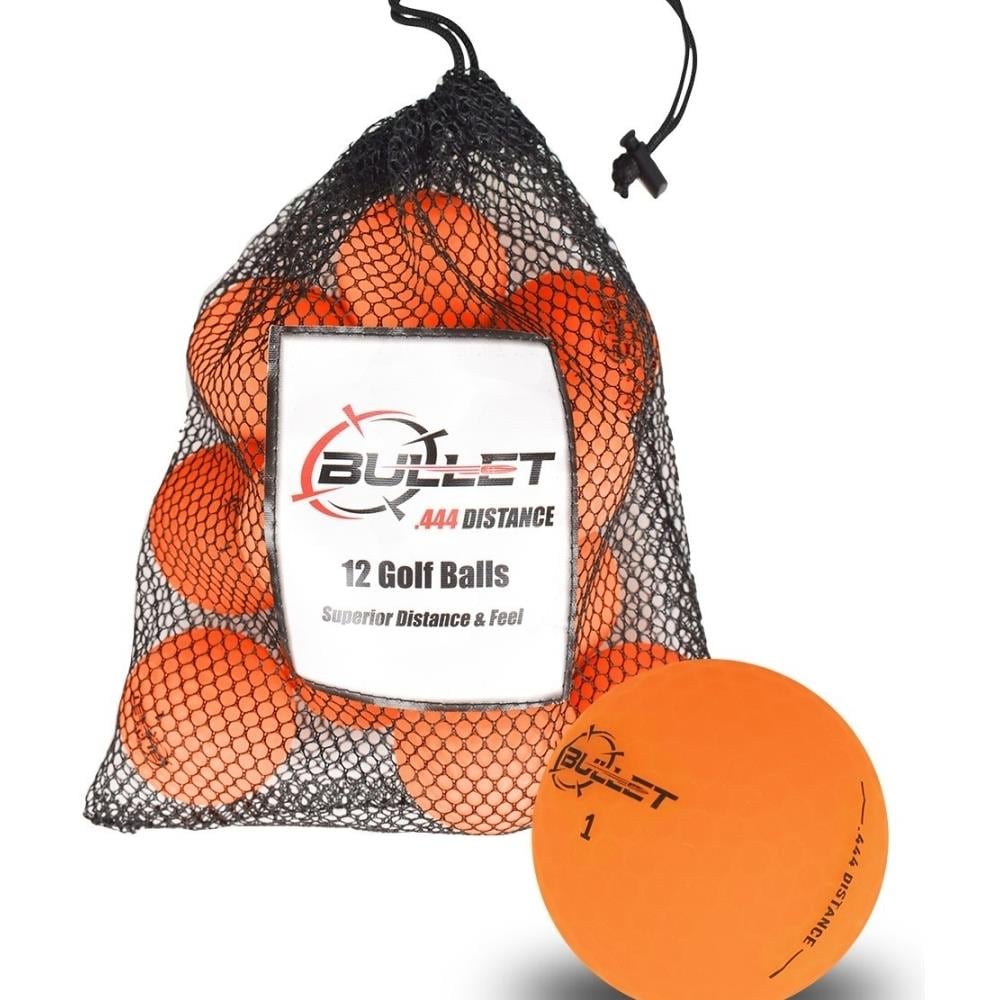 Bullet RCGF1677  15BUL20DISMATORG11111112 Golf Balls, Orange- Pack of 12